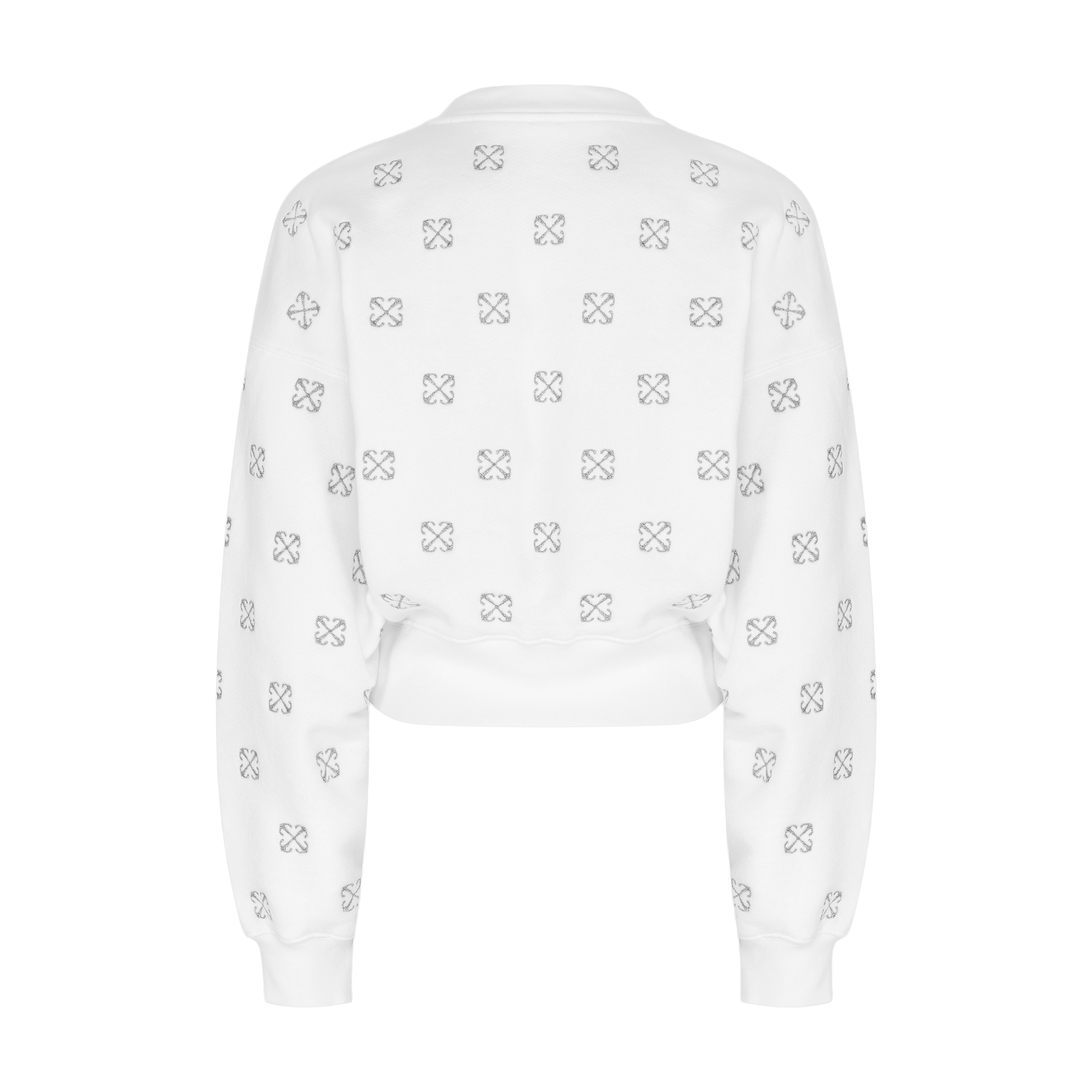 Buzo Blanco Off-White Lurex Little Arrows Crop