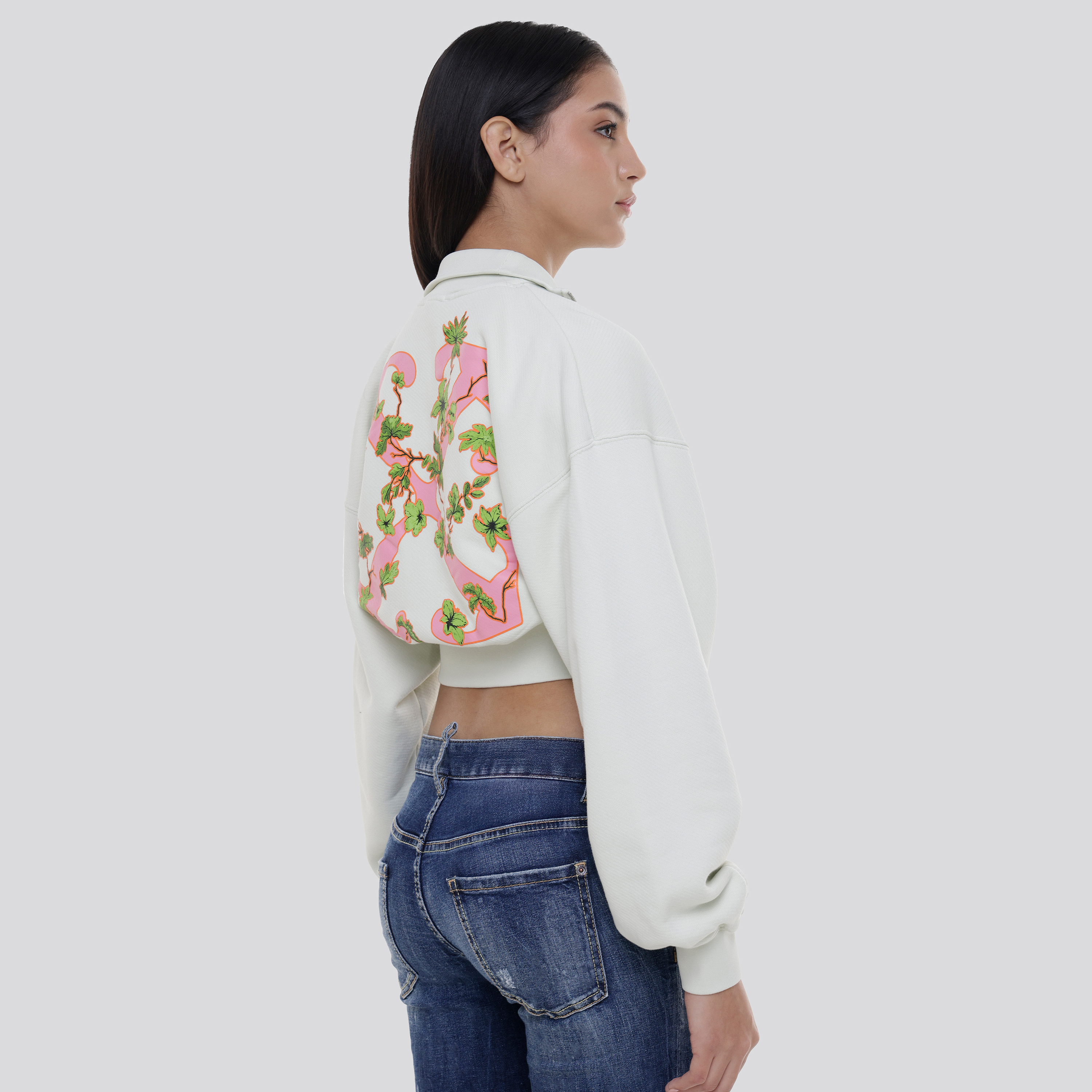 Buzo Verde Off-White Ramage Flower
