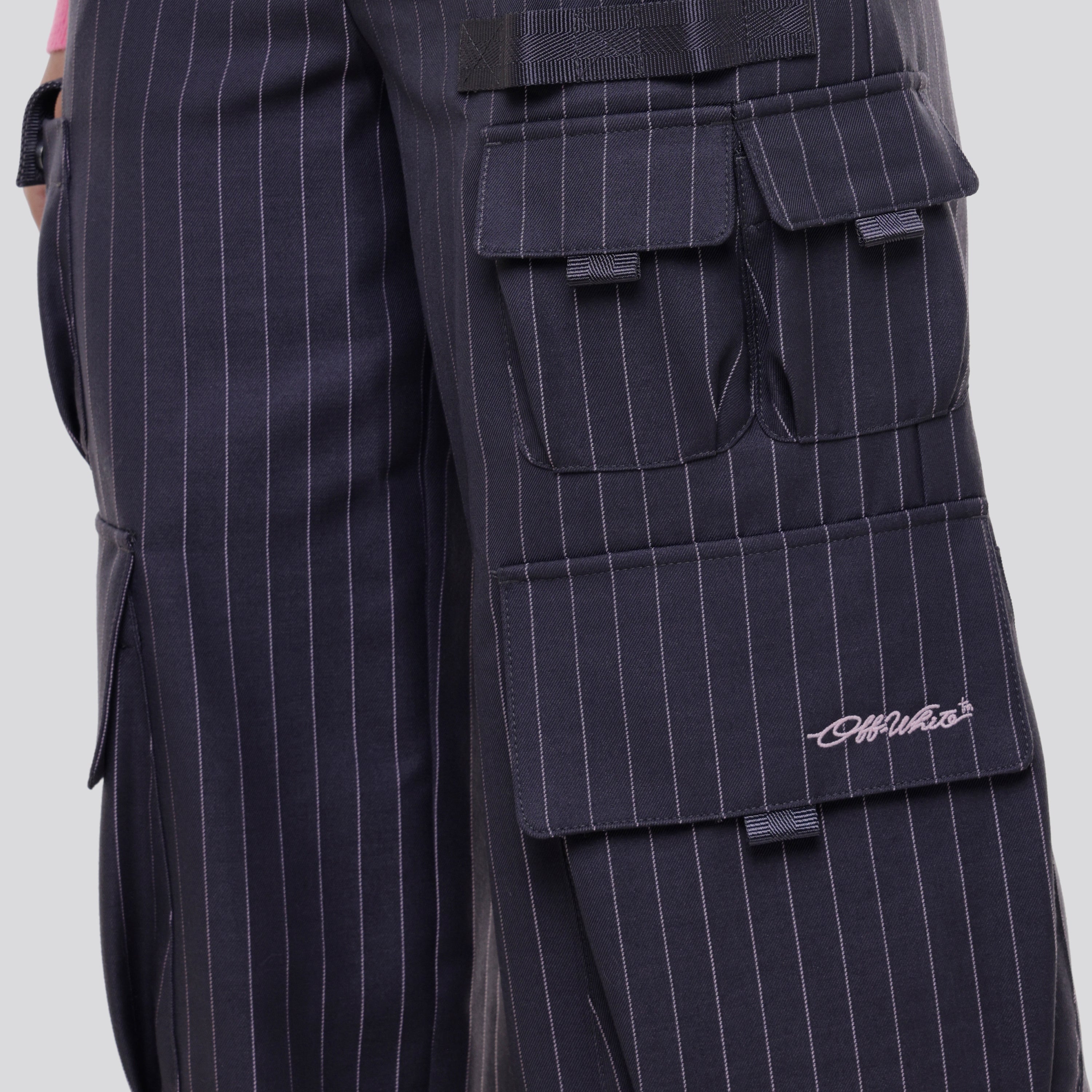 Pantalón Negro Off-White Pinstripe Toybox