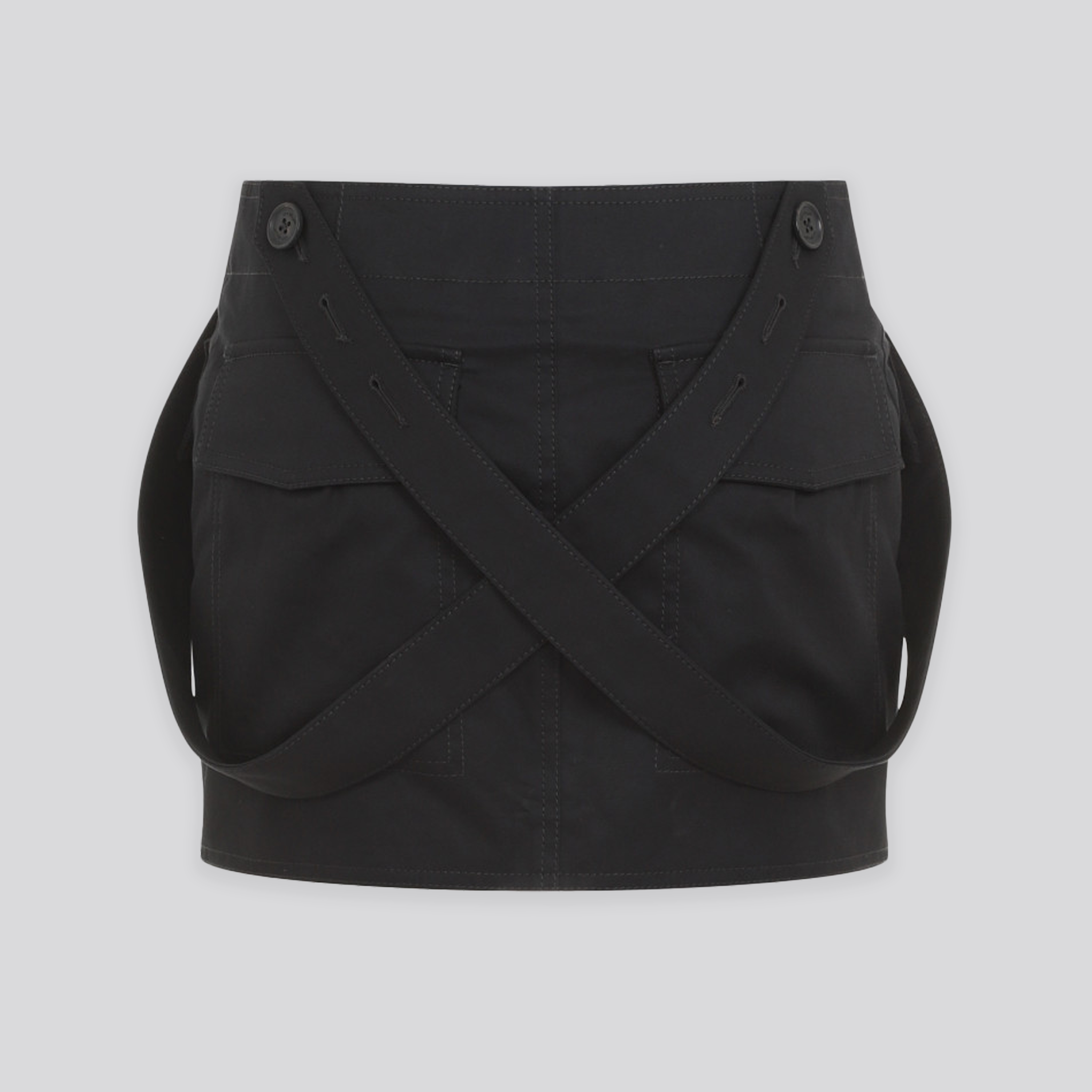 Falda Negra Off-White Cargo Straps