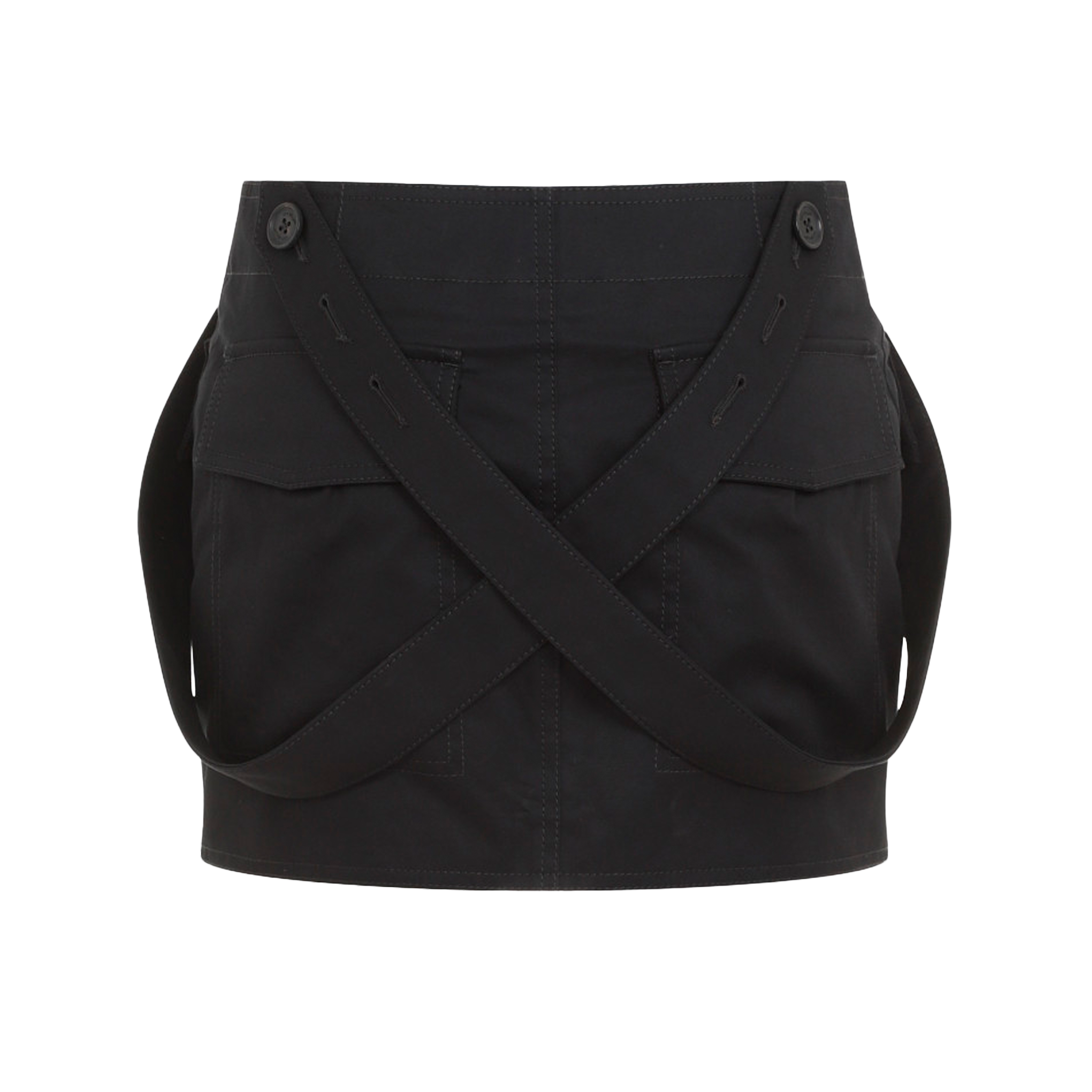 Falda Negra Off-White Cargo Straps