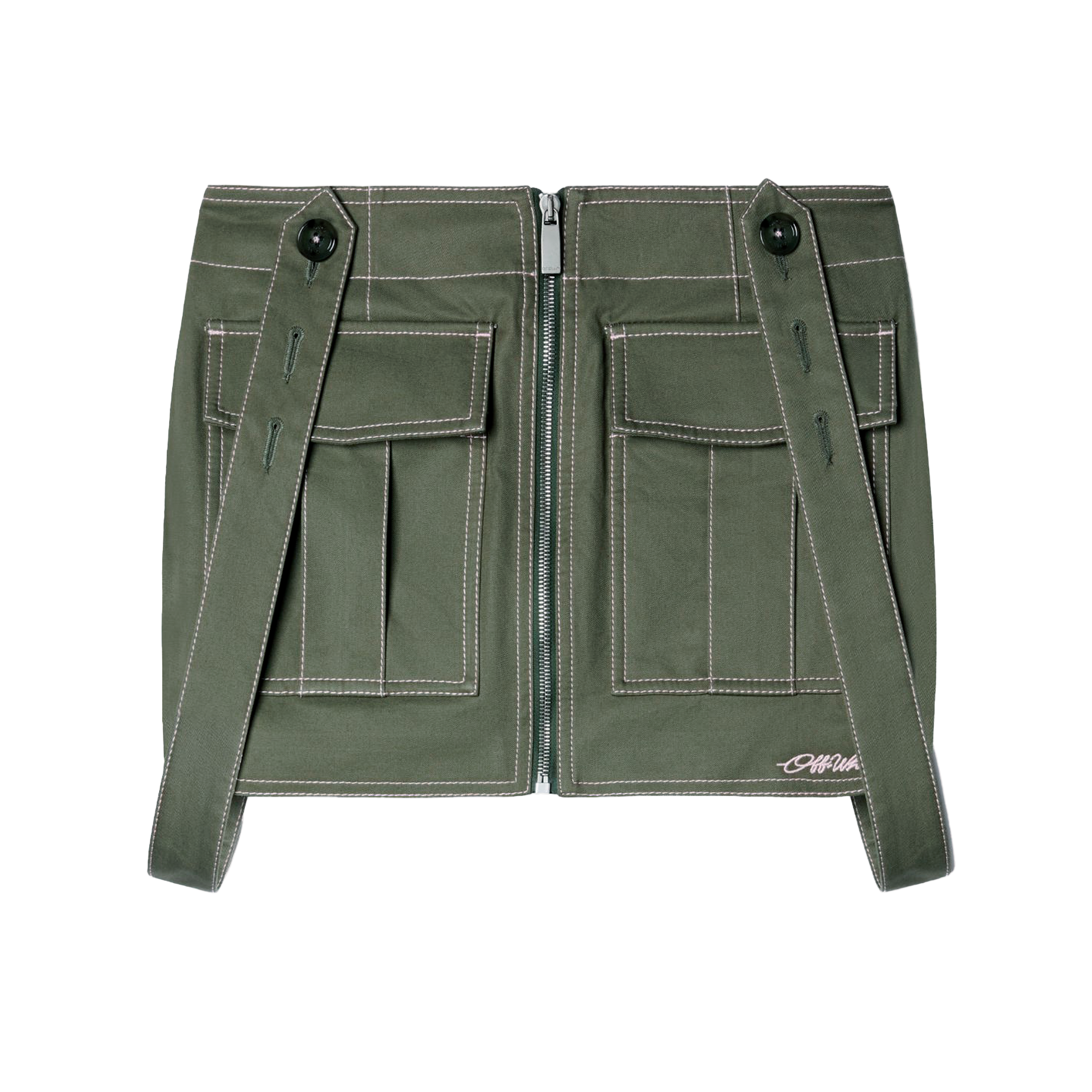 Falda Verde Off-White Cargo Straps