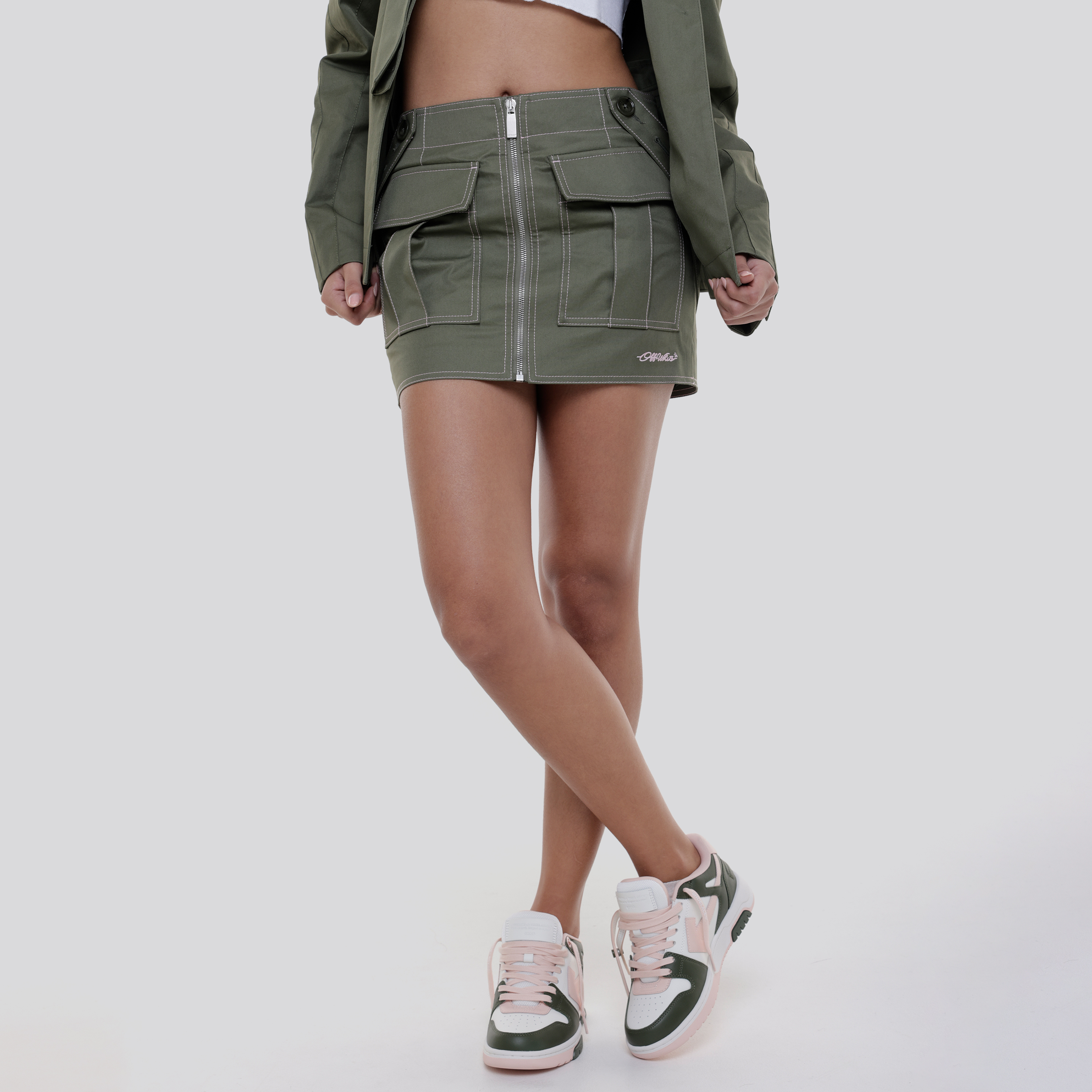 Falda Verde Off-White Cargo Straps