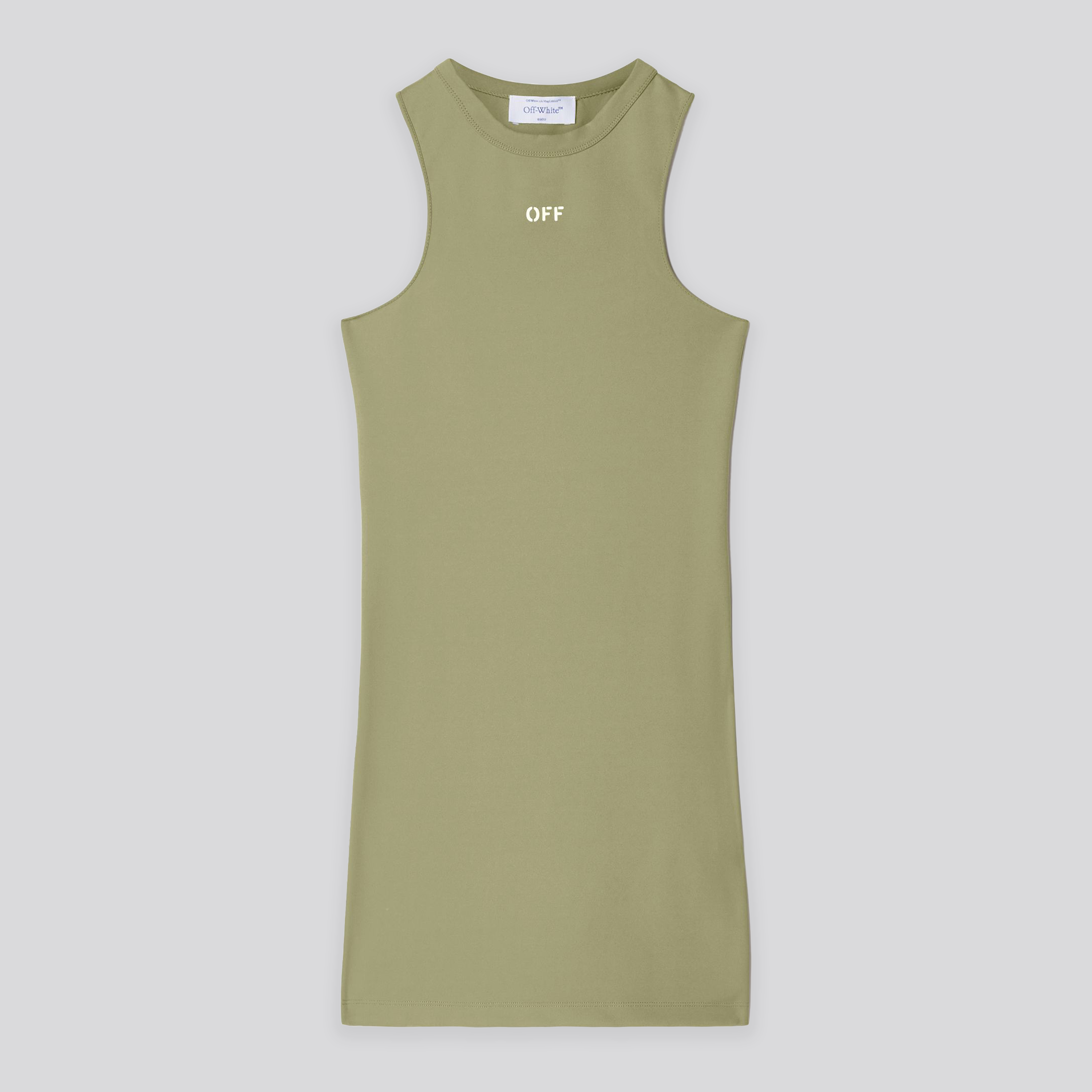 Vestido Verde Off-White Sleek Rowing