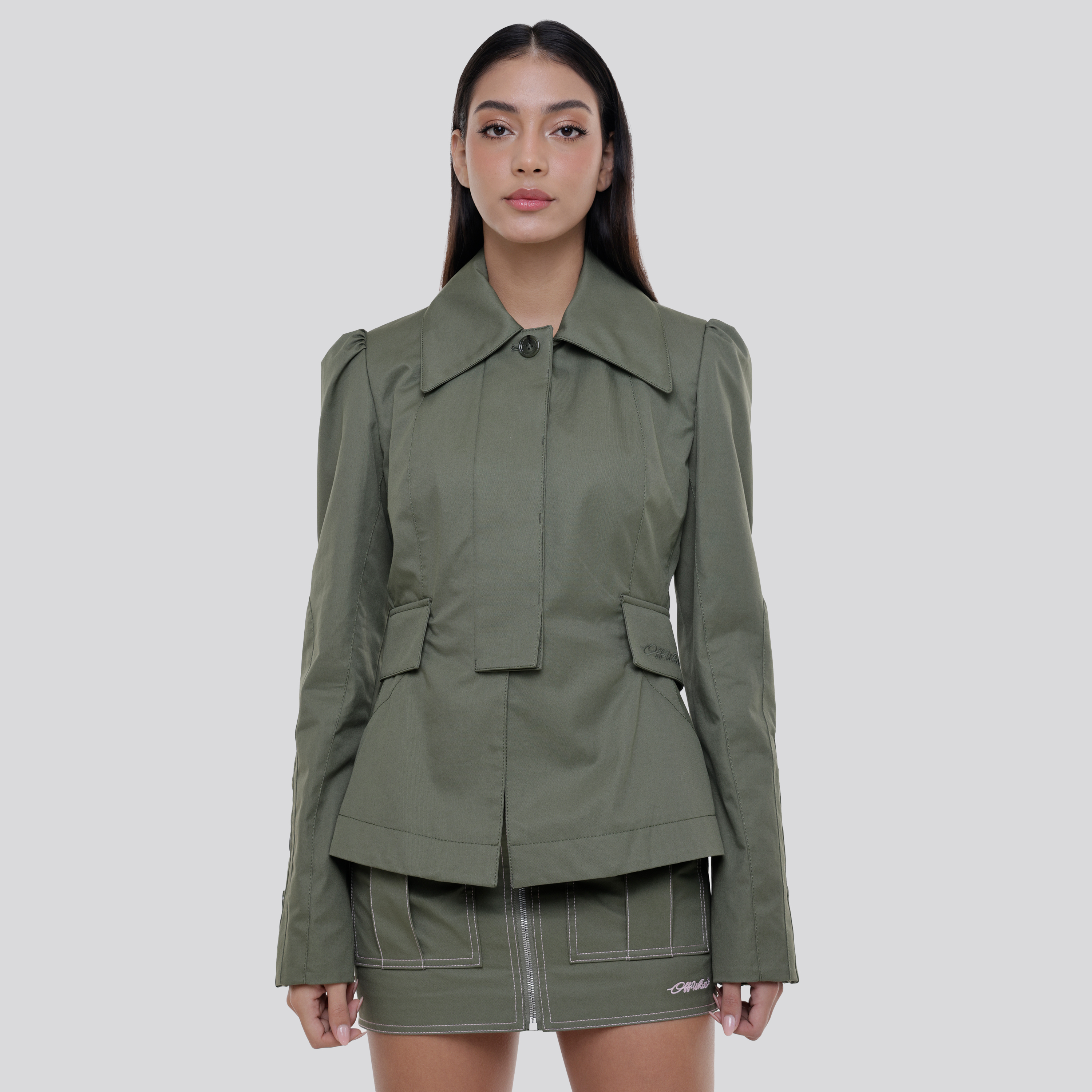 Blazer Verde Off-White Cargo Jacket