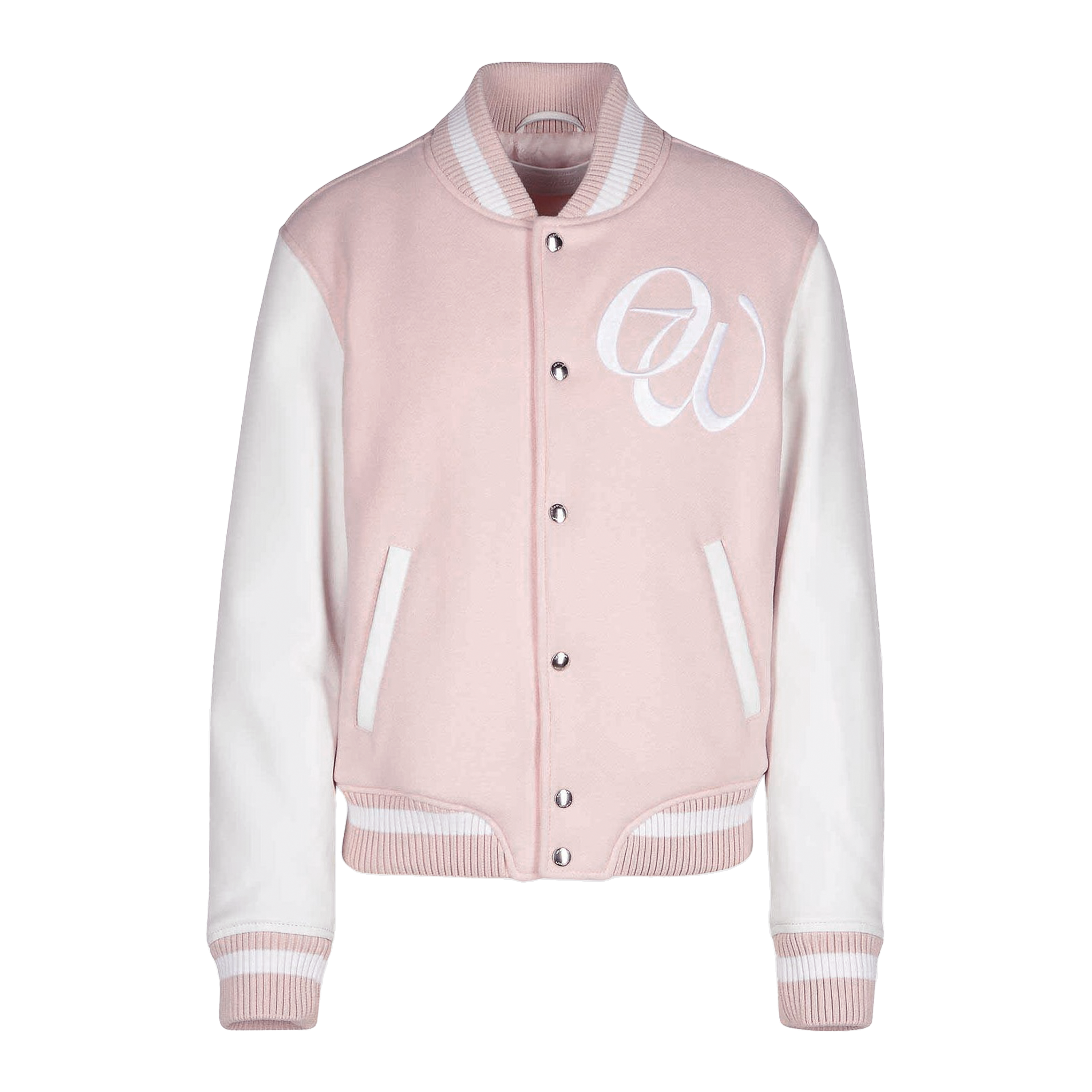 Chaqueta Rosada Off-White Script Type Varsity