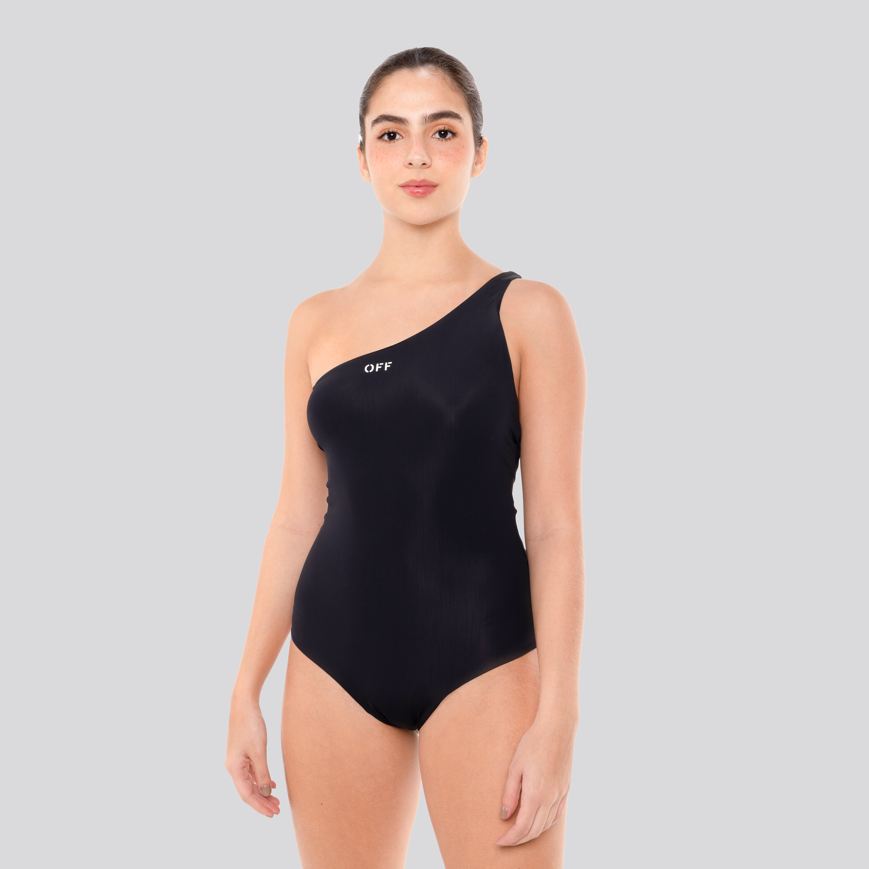 Body Negro Off-White Off One Shoulder