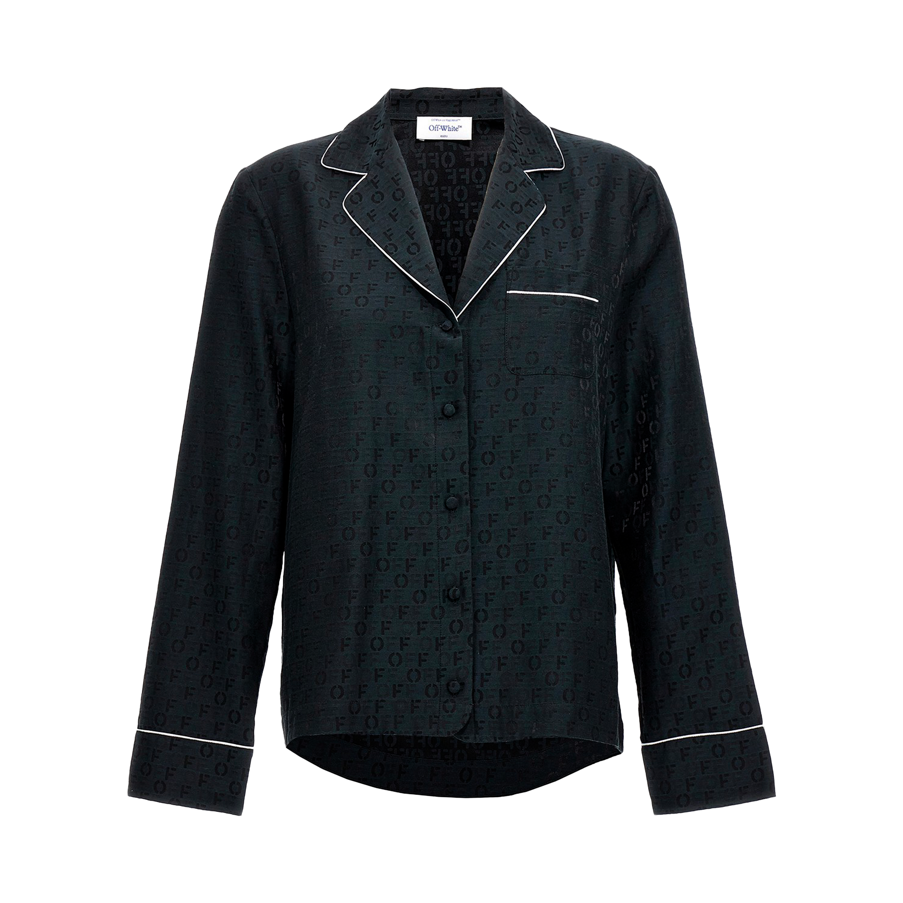 Camisa Negra Off-White Off Jacquard