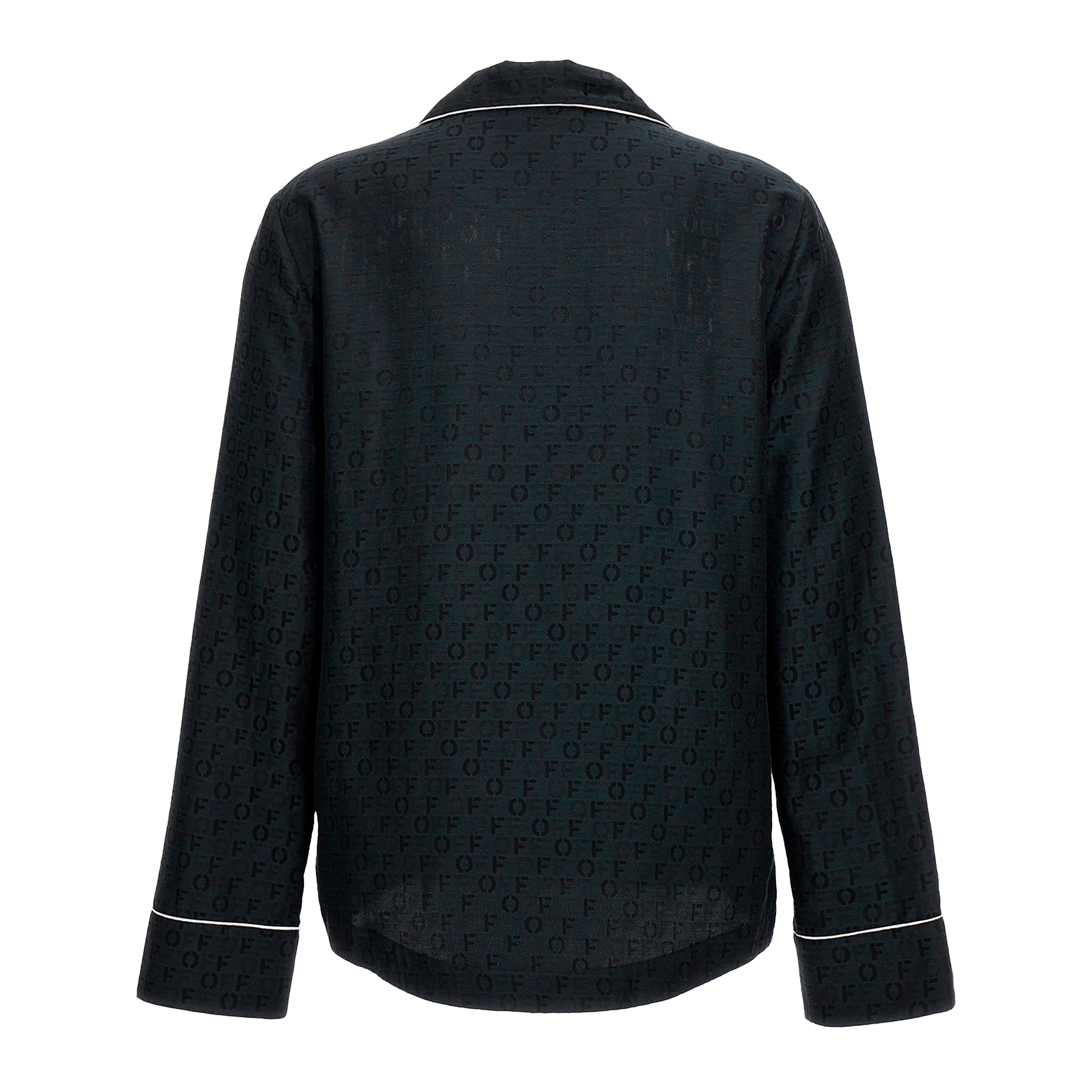 Camisa Negra Off-White Off Jacquard
