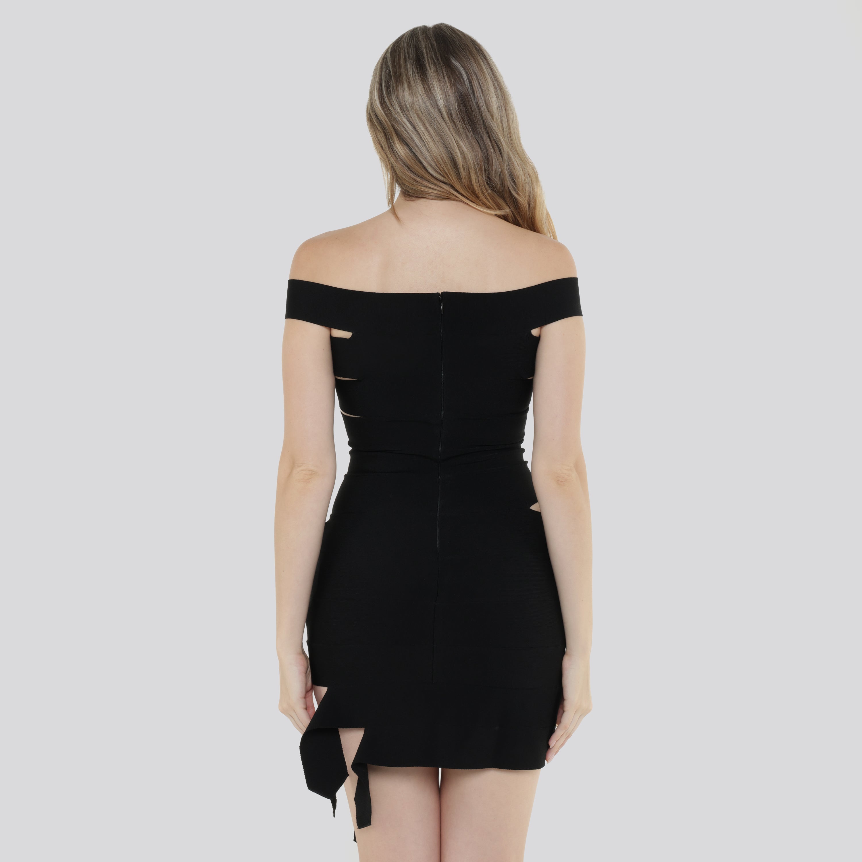 Vestido Negro Off-White Off Straps Bandeau