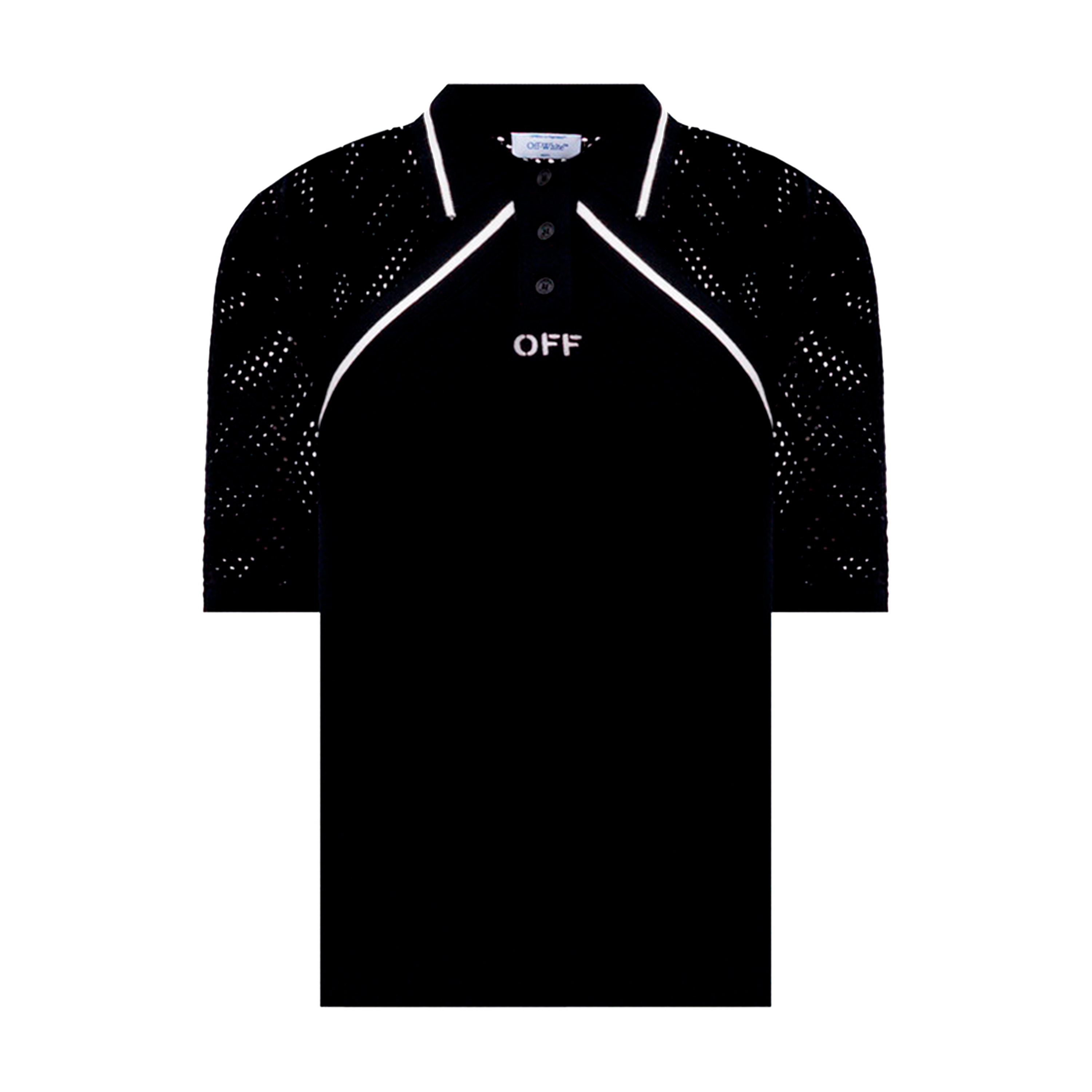 Camiseta Tipo Polo Negra Off-White Net Brenda