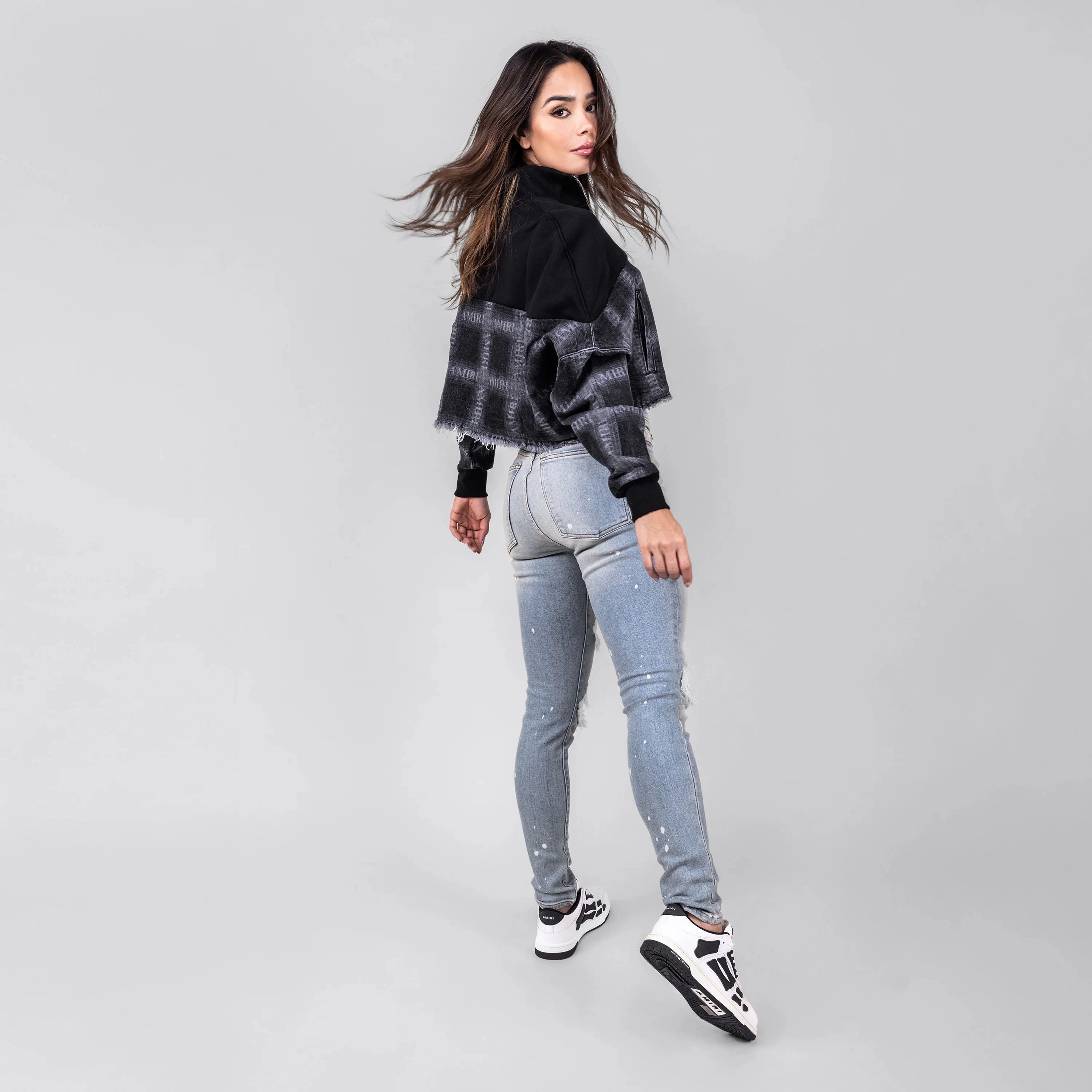 Jeans Denim AMIRI Blanco Leather