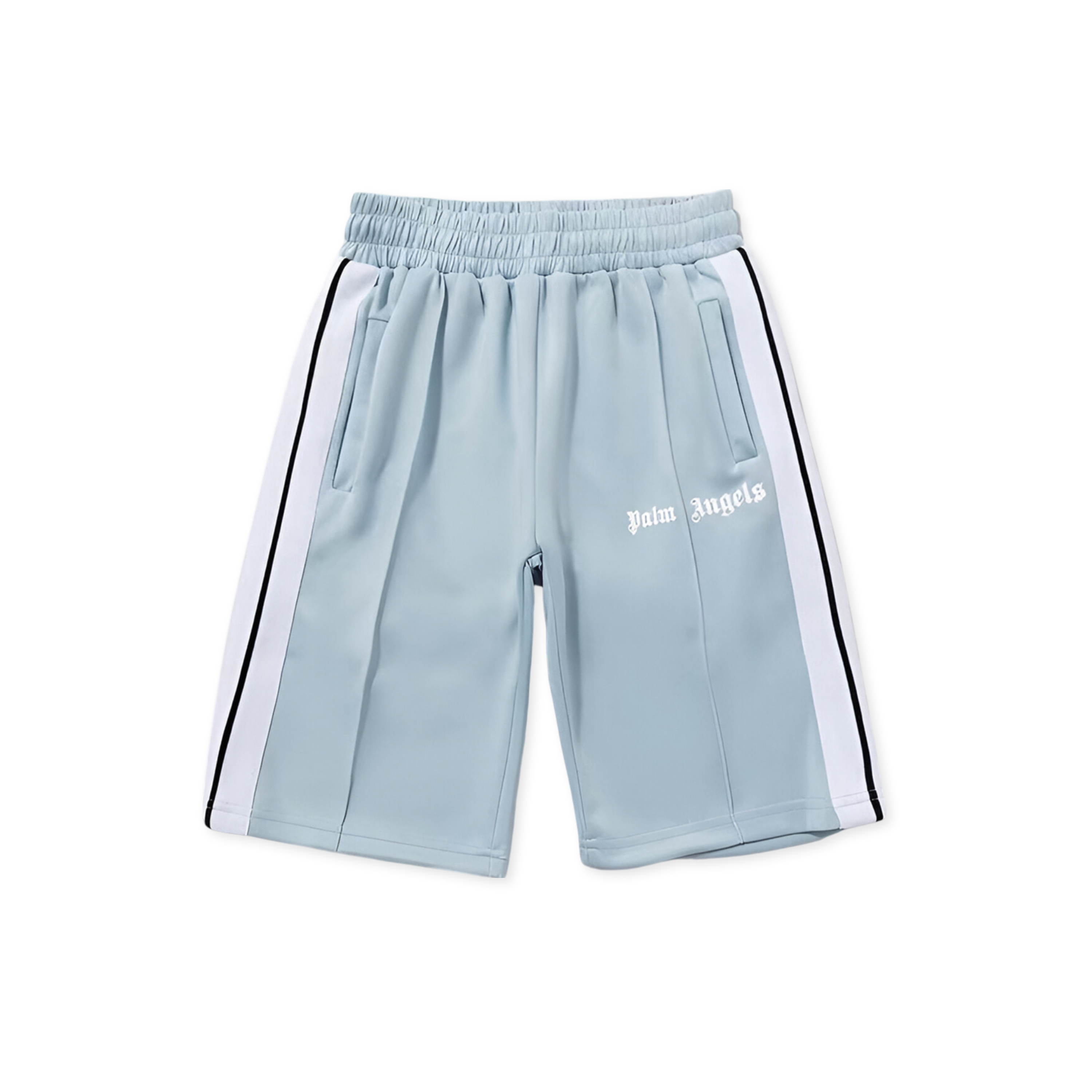 Short Azul Claro Palm Angels Kids Logo