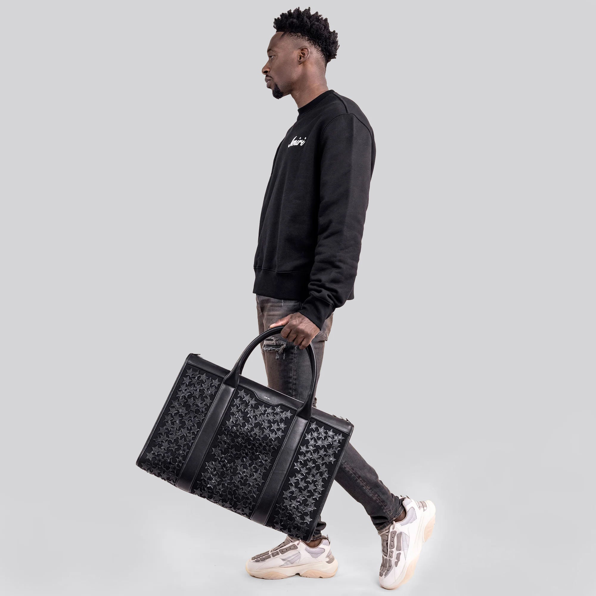 Bolso Negro AMIRI Multi Leather Stars