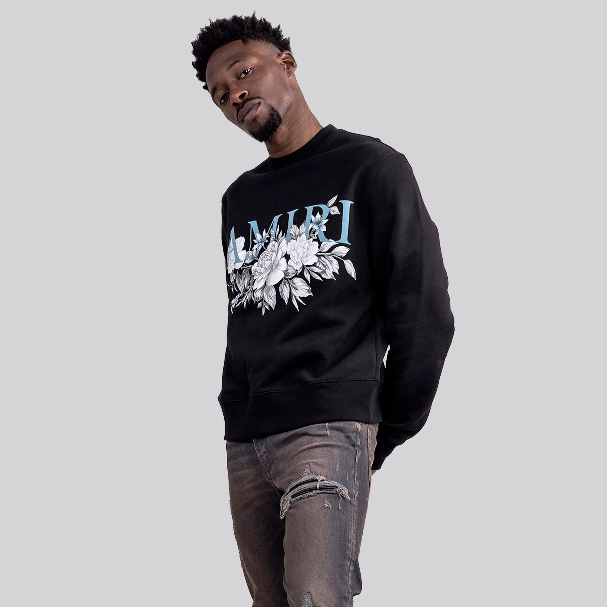 Buzo Negro AMIRI Flower