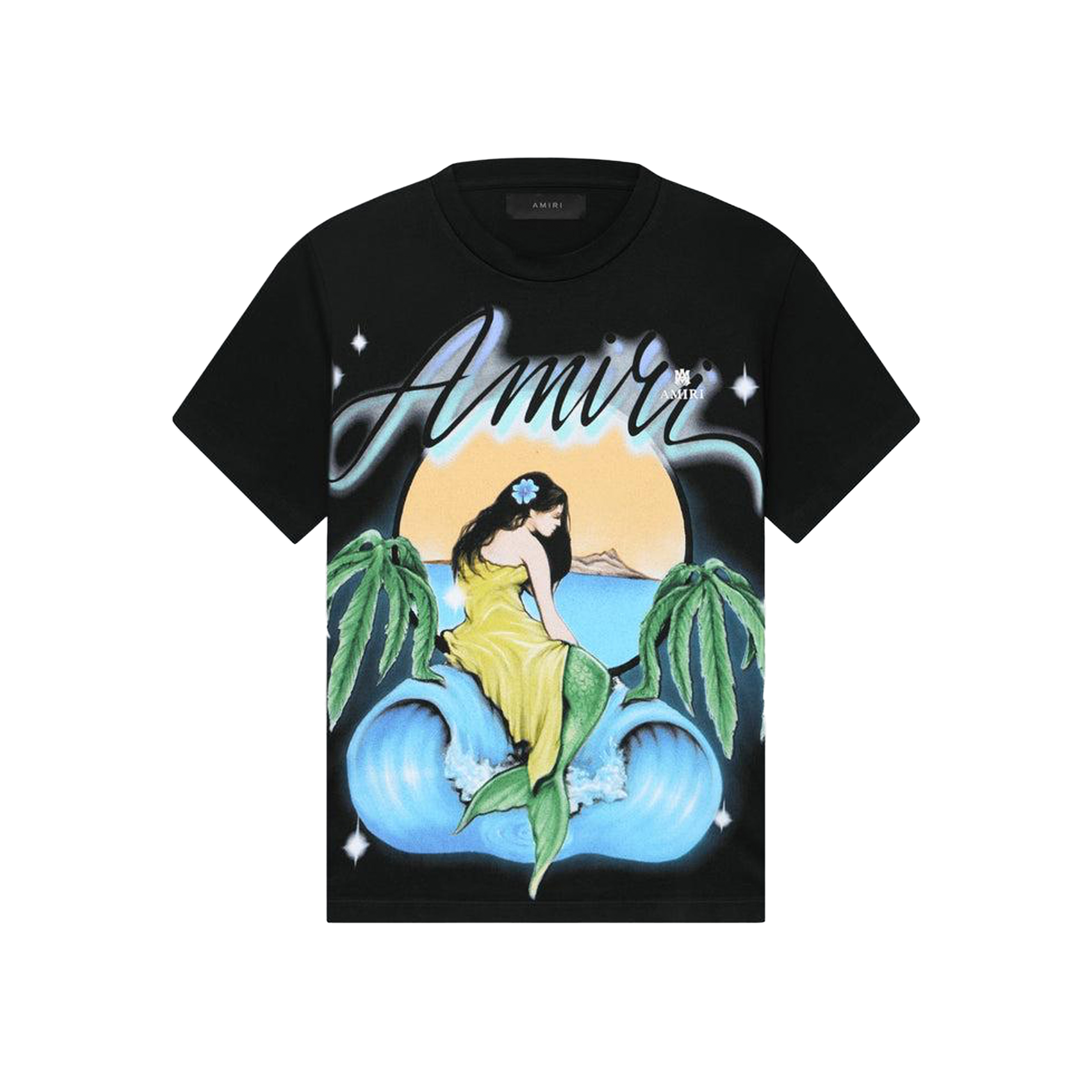 Camiseta Negra AMIRI Mermaid