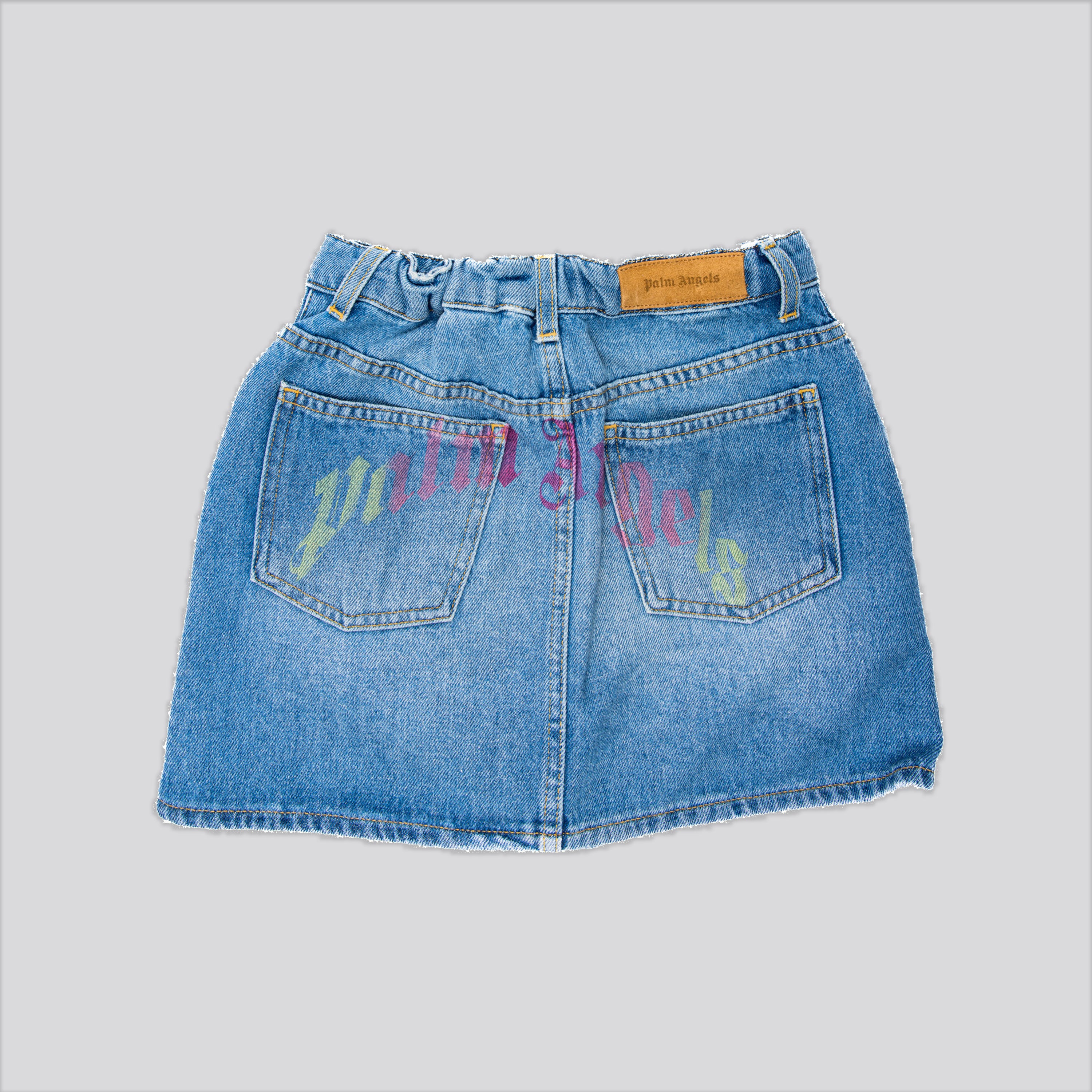 Falda Denim Palm Angels Rainbow