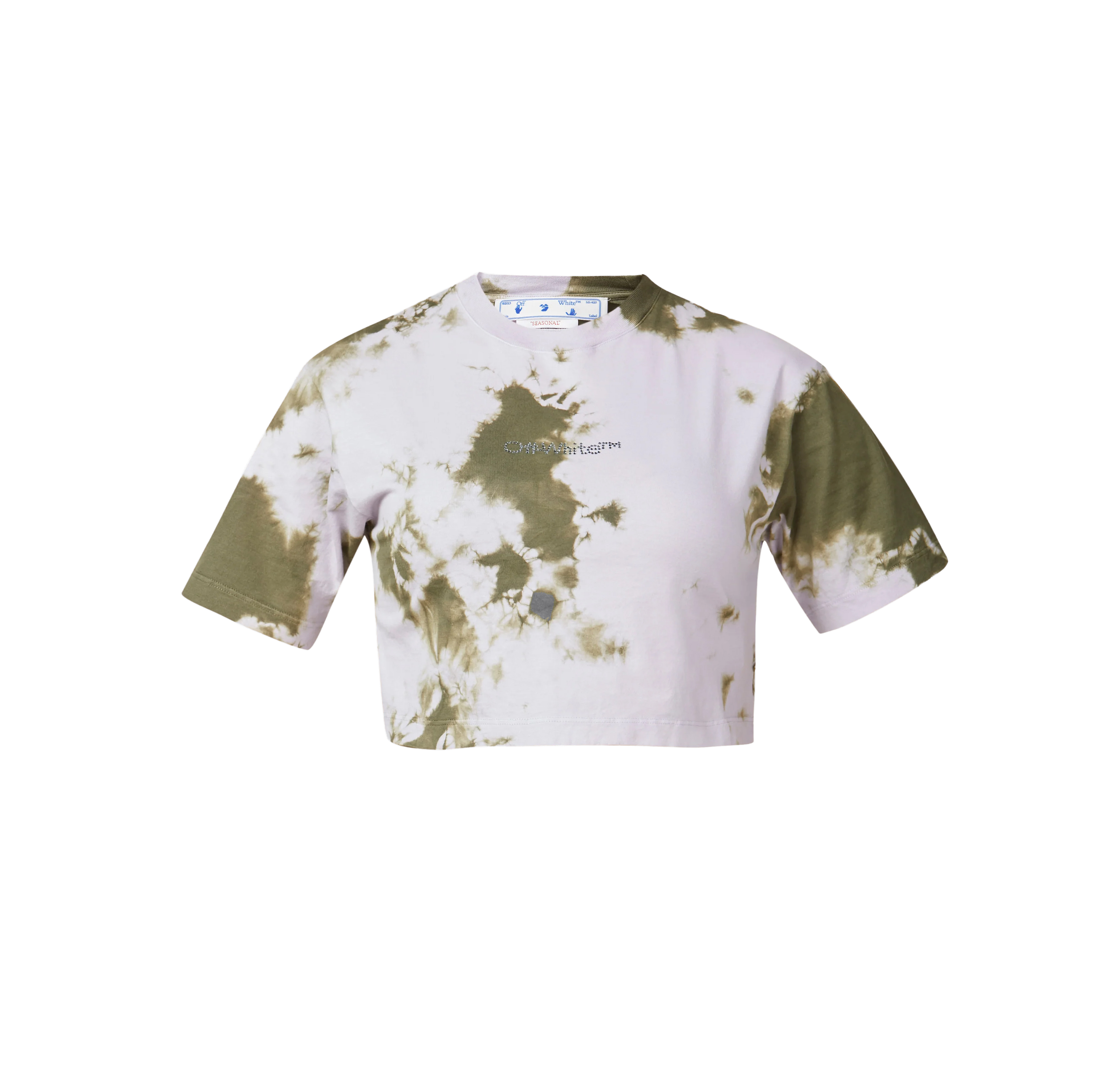 Camiseta Rosa Off-White Tie Dye Cropped