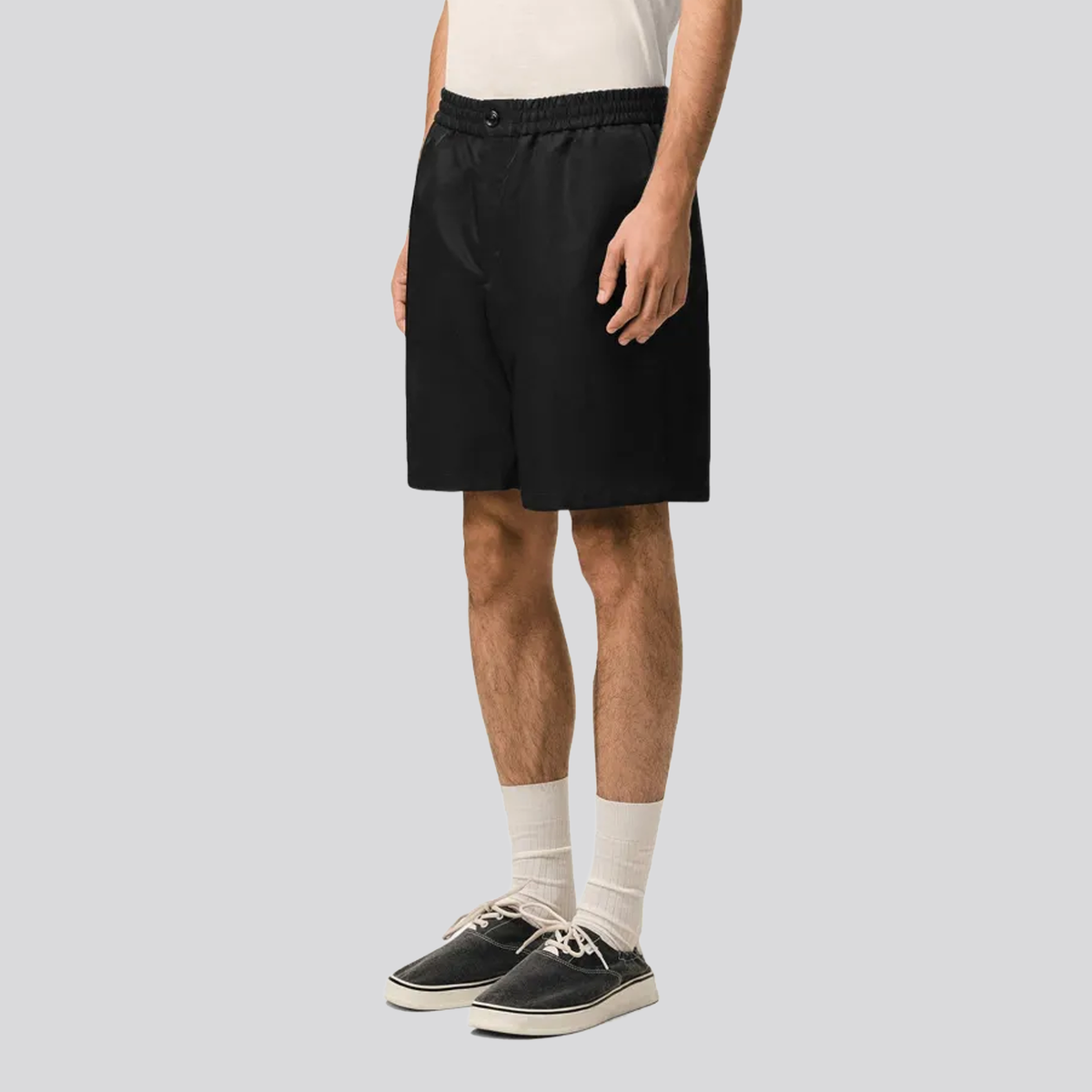 Short Negro Ami Paris Nylon Logo