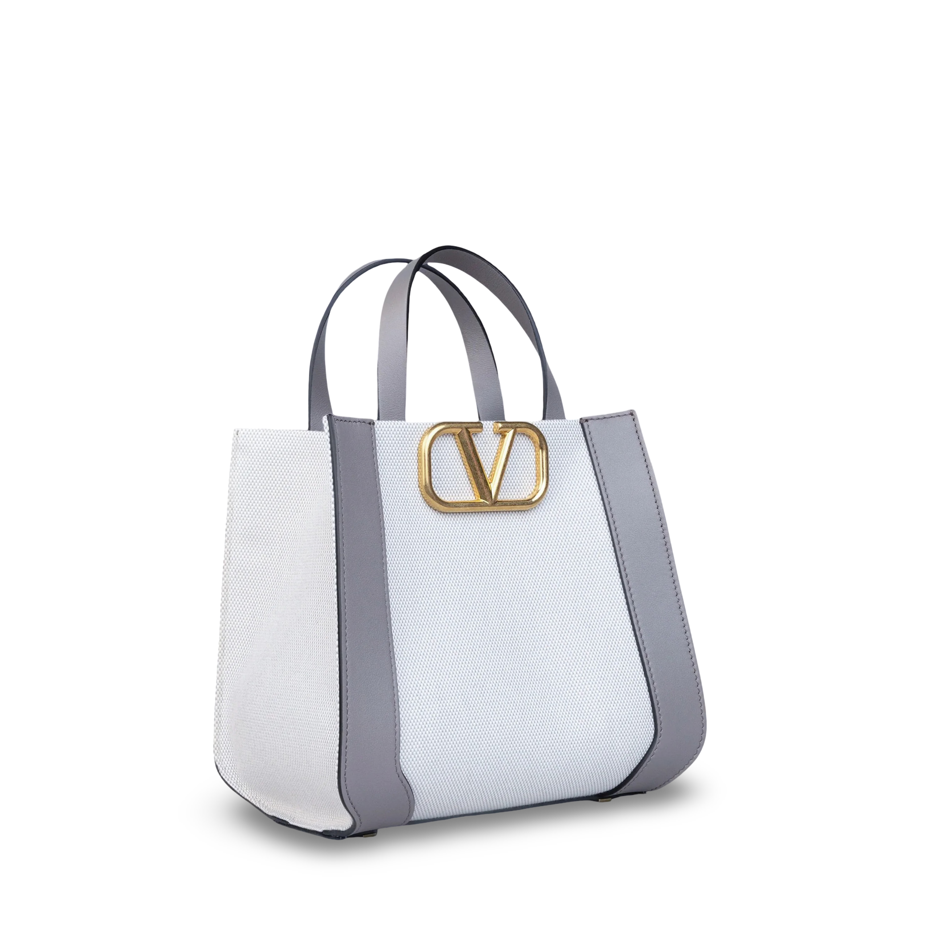 Bolso Mediano Tote Blanco-Gris Valentino Iconographe