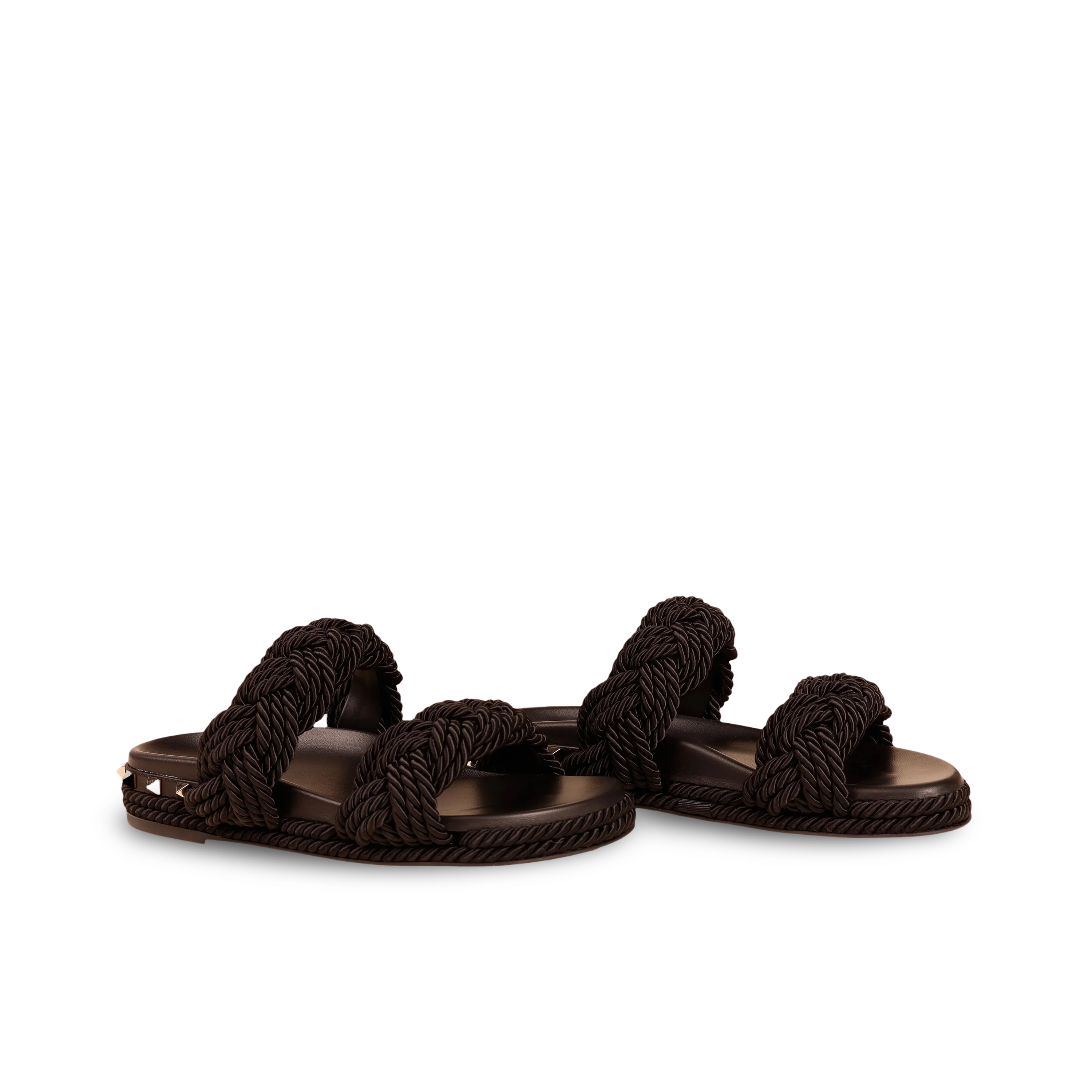 Sandalias Negras Valentino Rockstud Toe