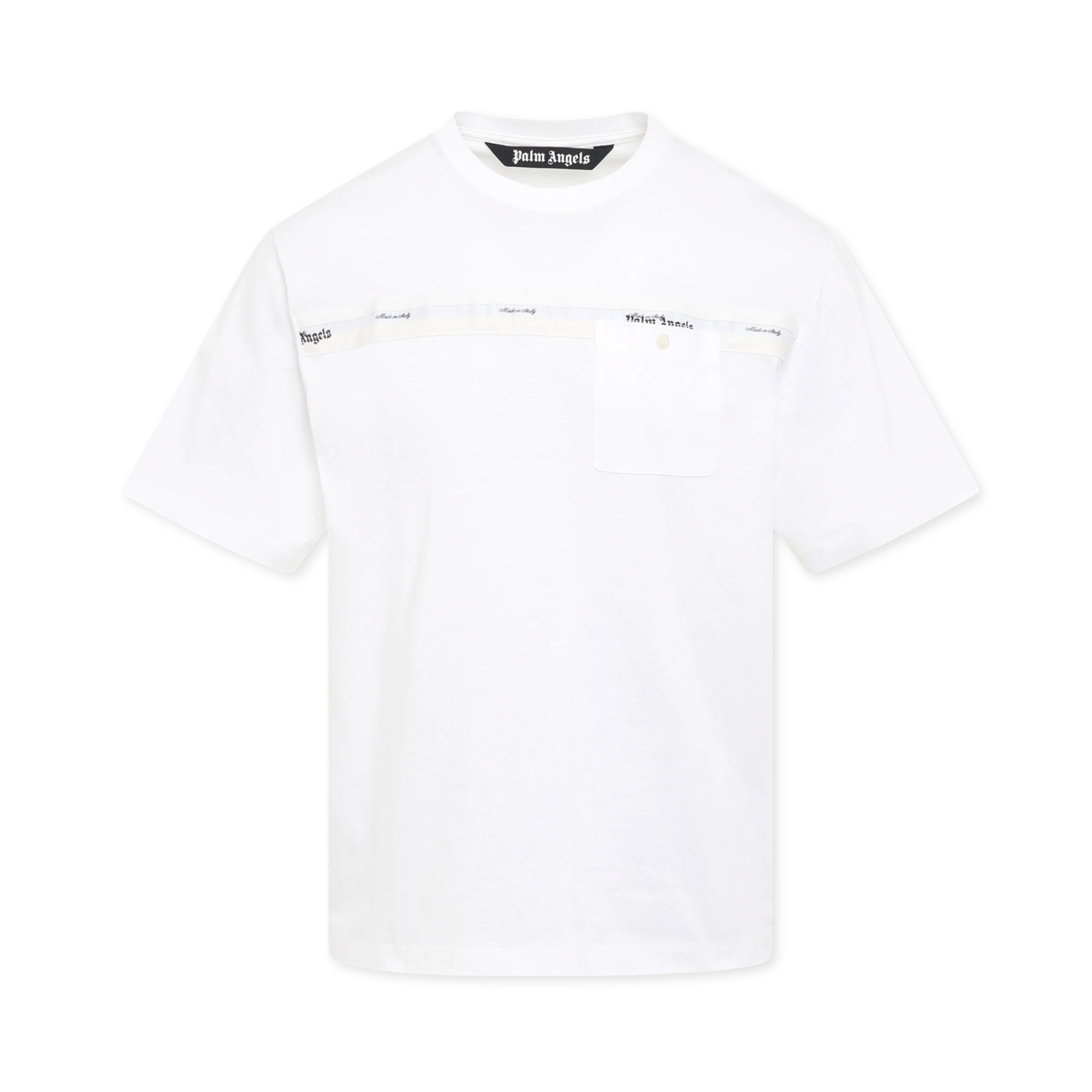 Camiseta Blanca Palm Angels Sartorial Tape Pocket