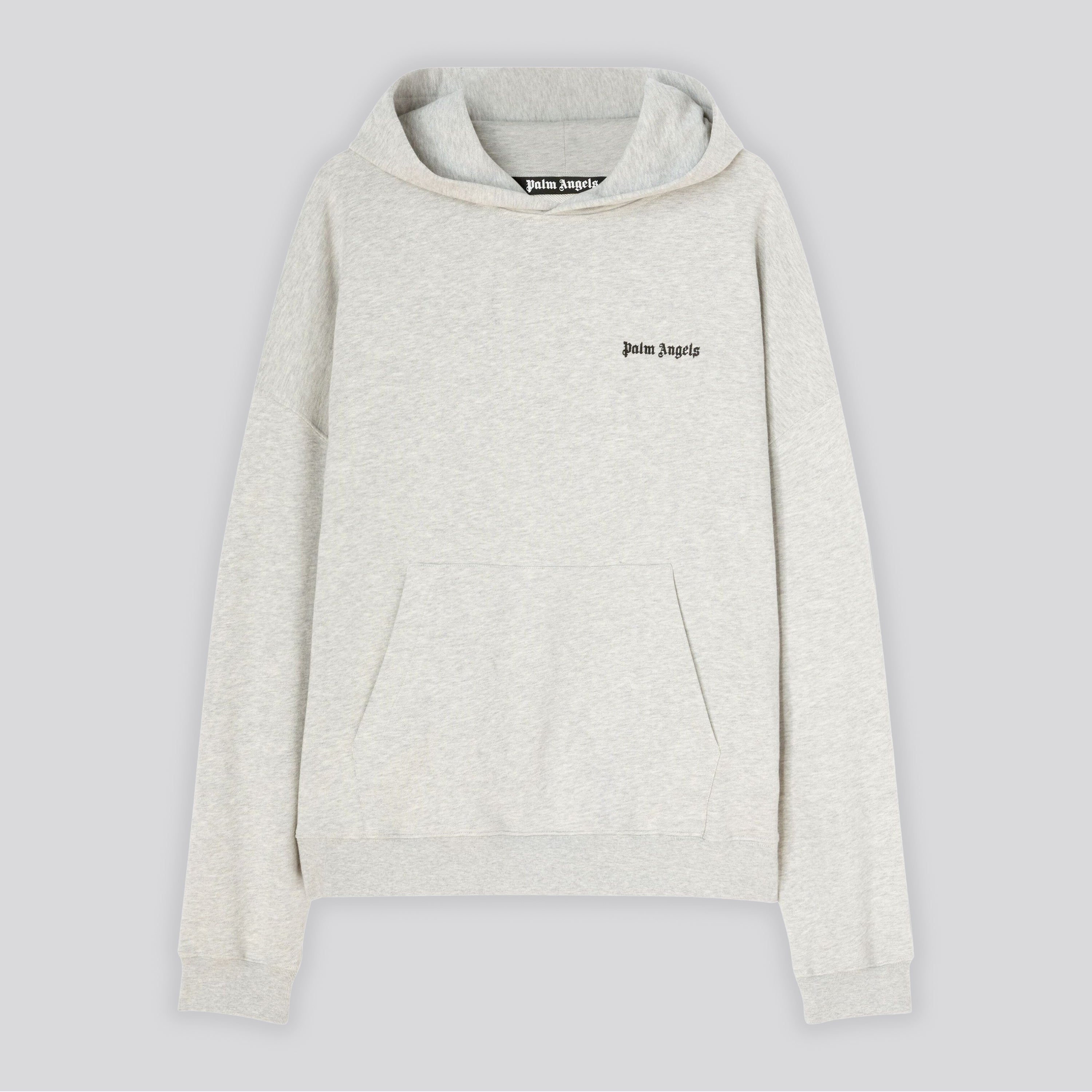 Buzo Tipo Hoodie Gris Palm Angels Embroidered Logo