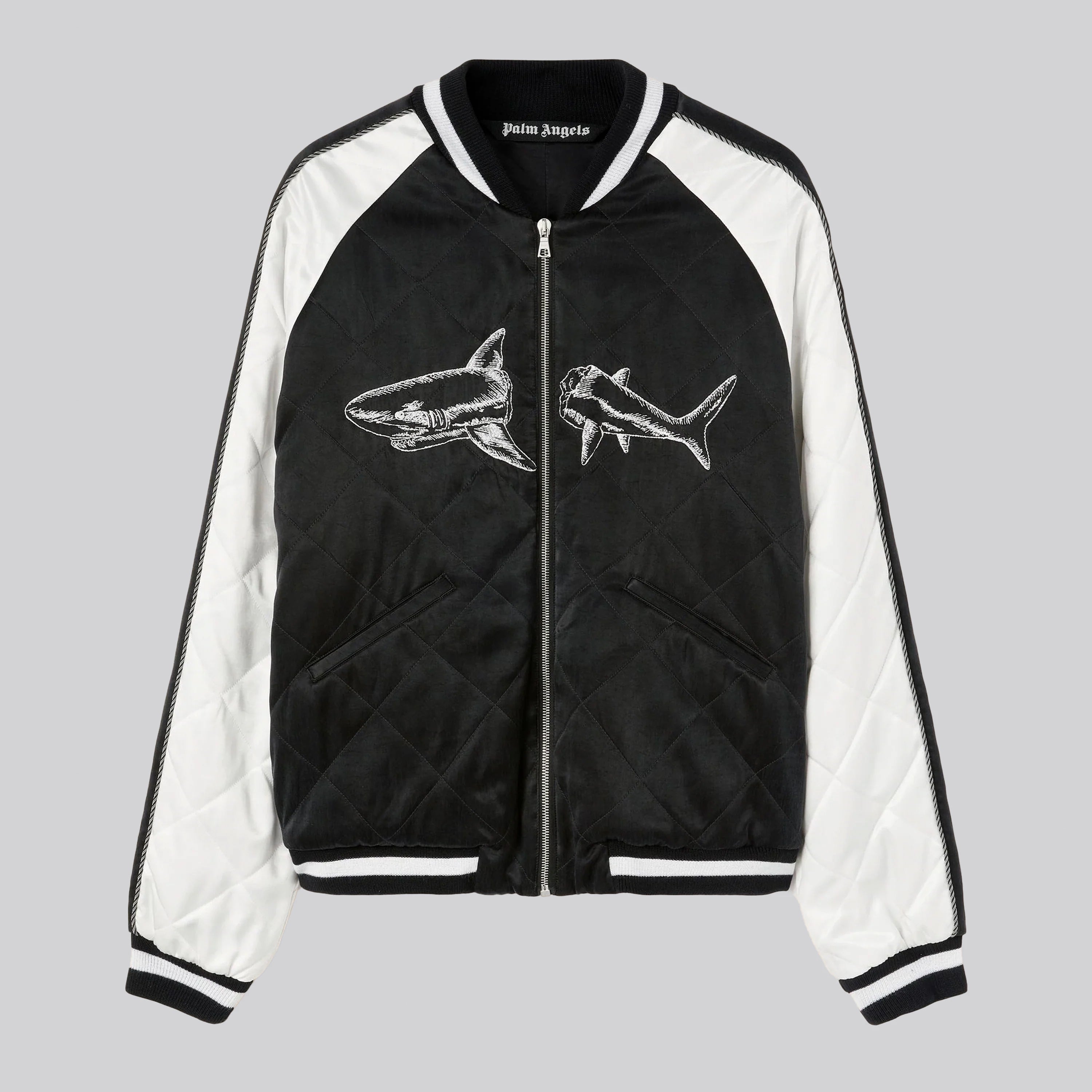 Chaqueta Broken Shark Sukajan Black White