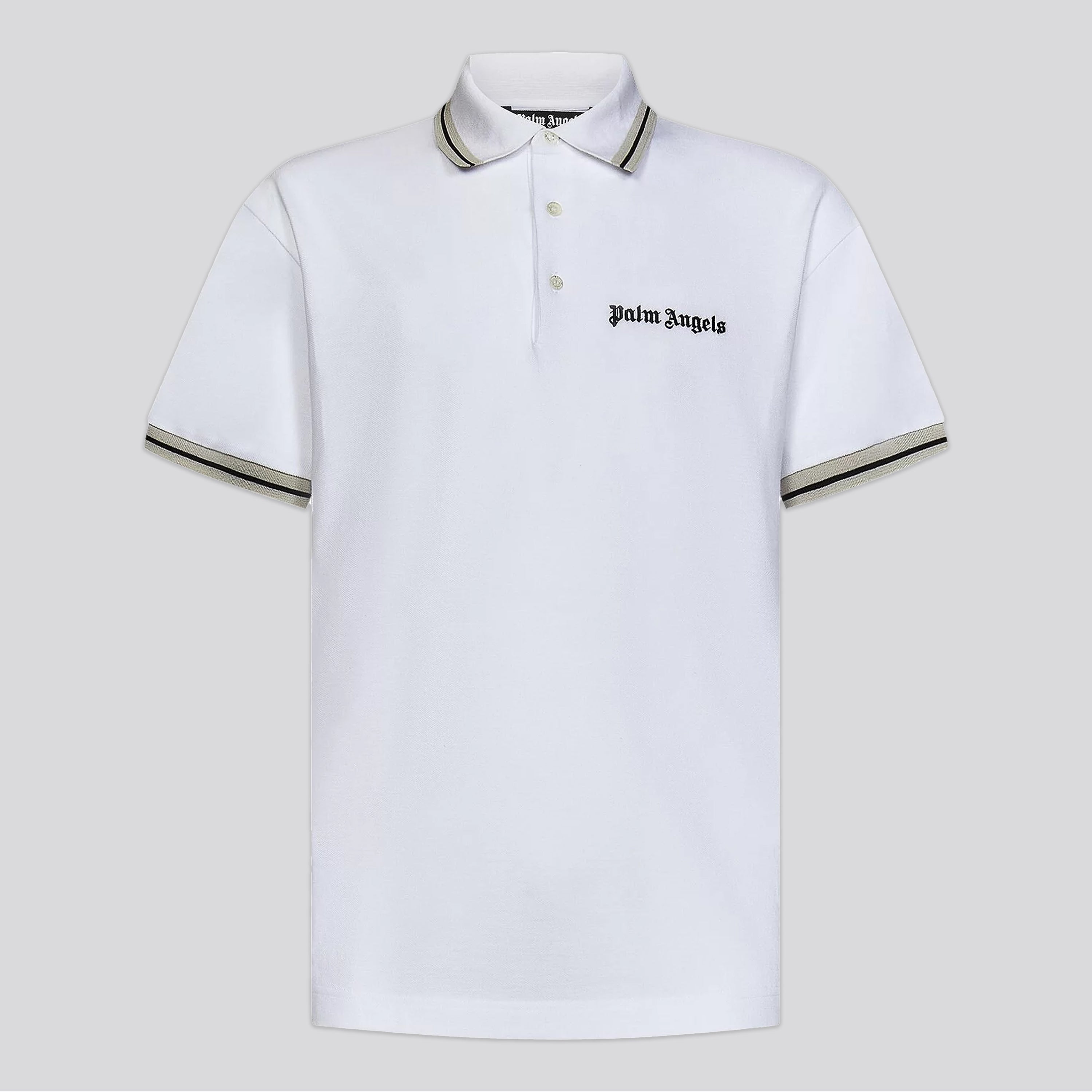 Camiseta Tipo Polo Blanco Palm Angels Classic Logo