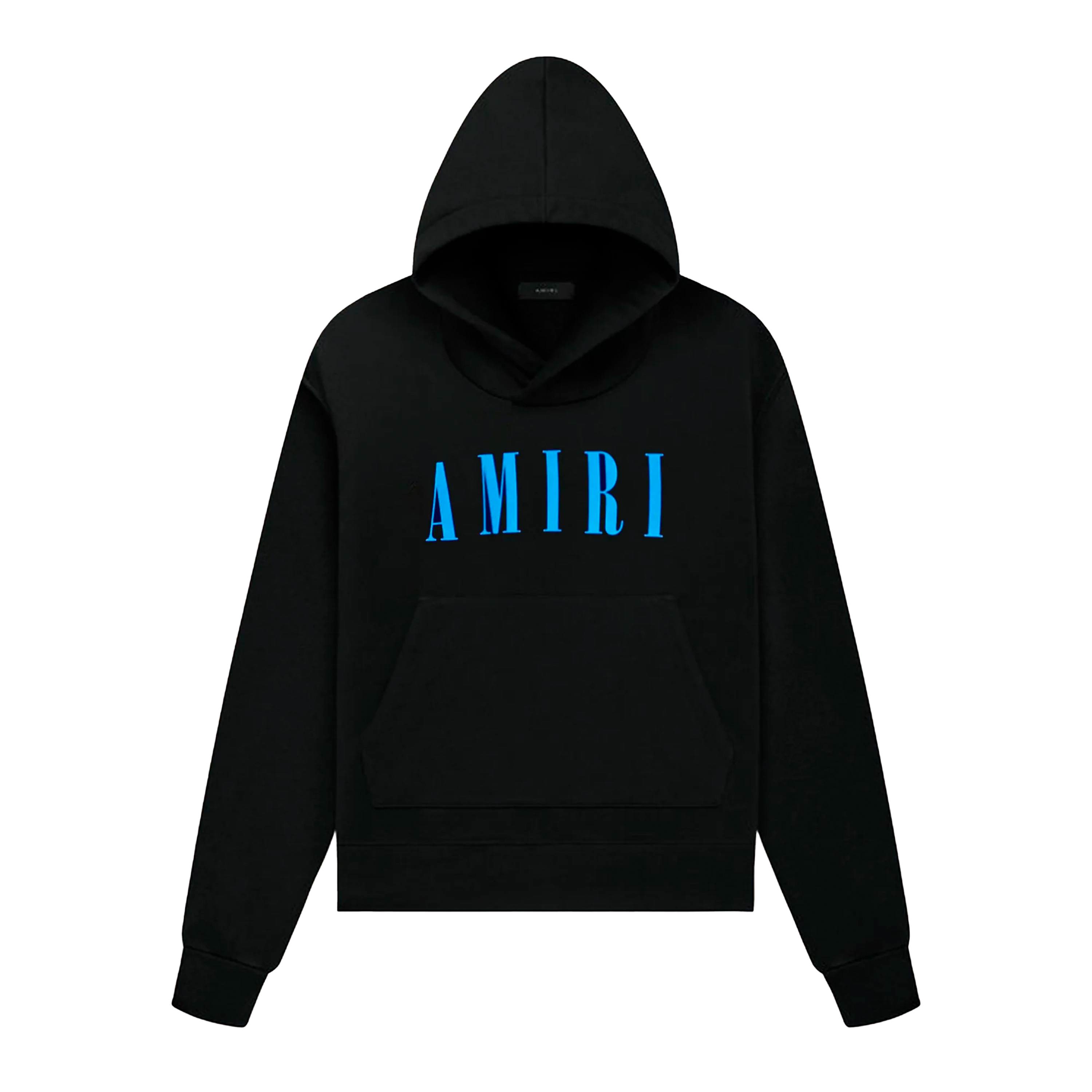 Buzo Tipo Hoodie Negro AMIRI Azul Logo