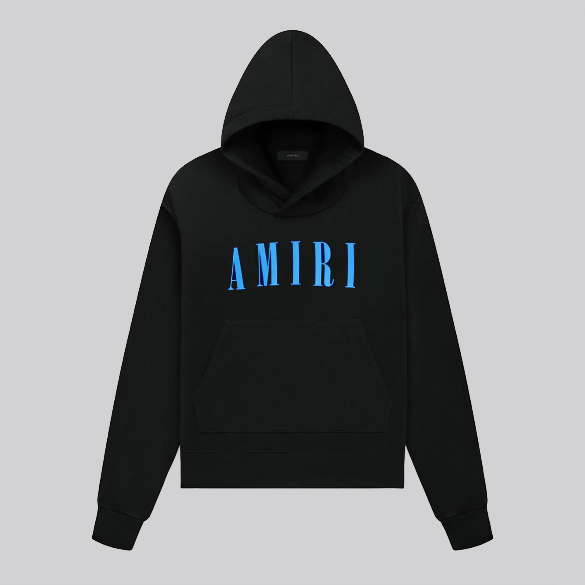 Buzo Tipo Hoodie Negro AMIRI Azul Logo