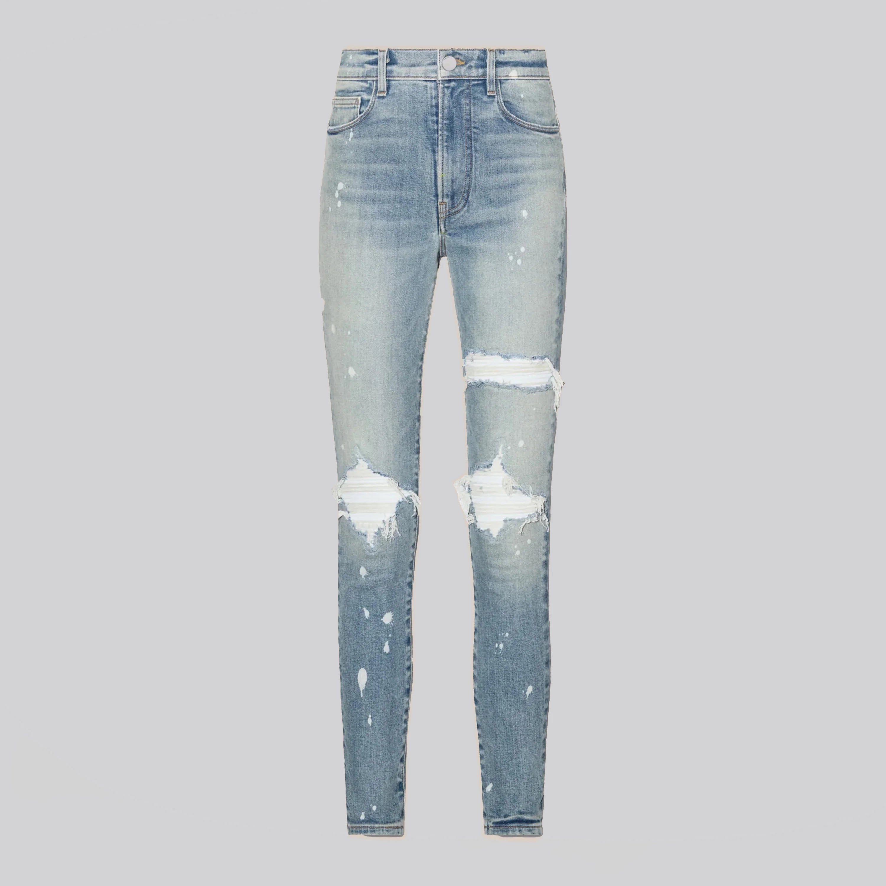 Jeans Denim AMIRI Blanco Leather