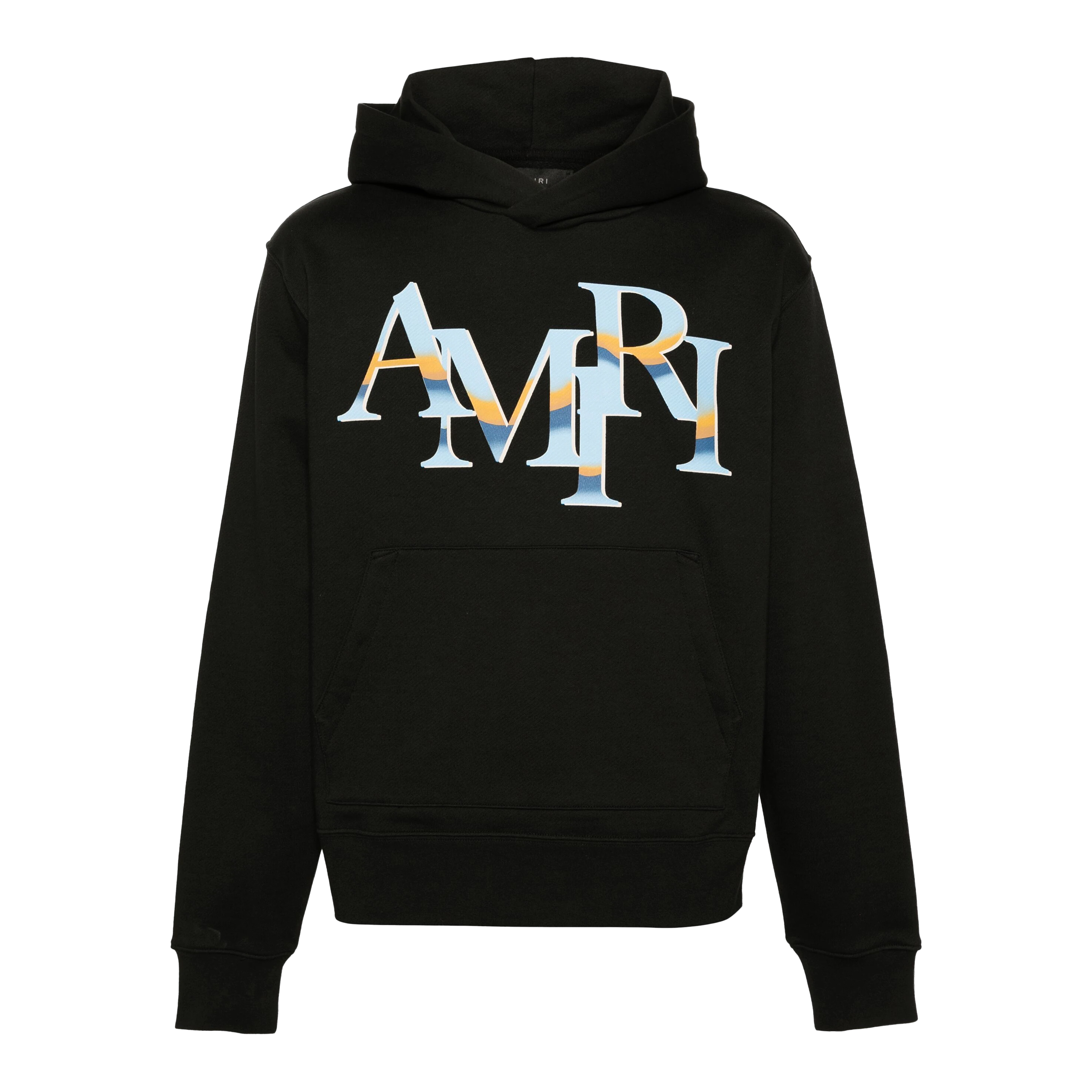 Buzo Tipo Hoodie Negro AMIRI Staggered Chrome