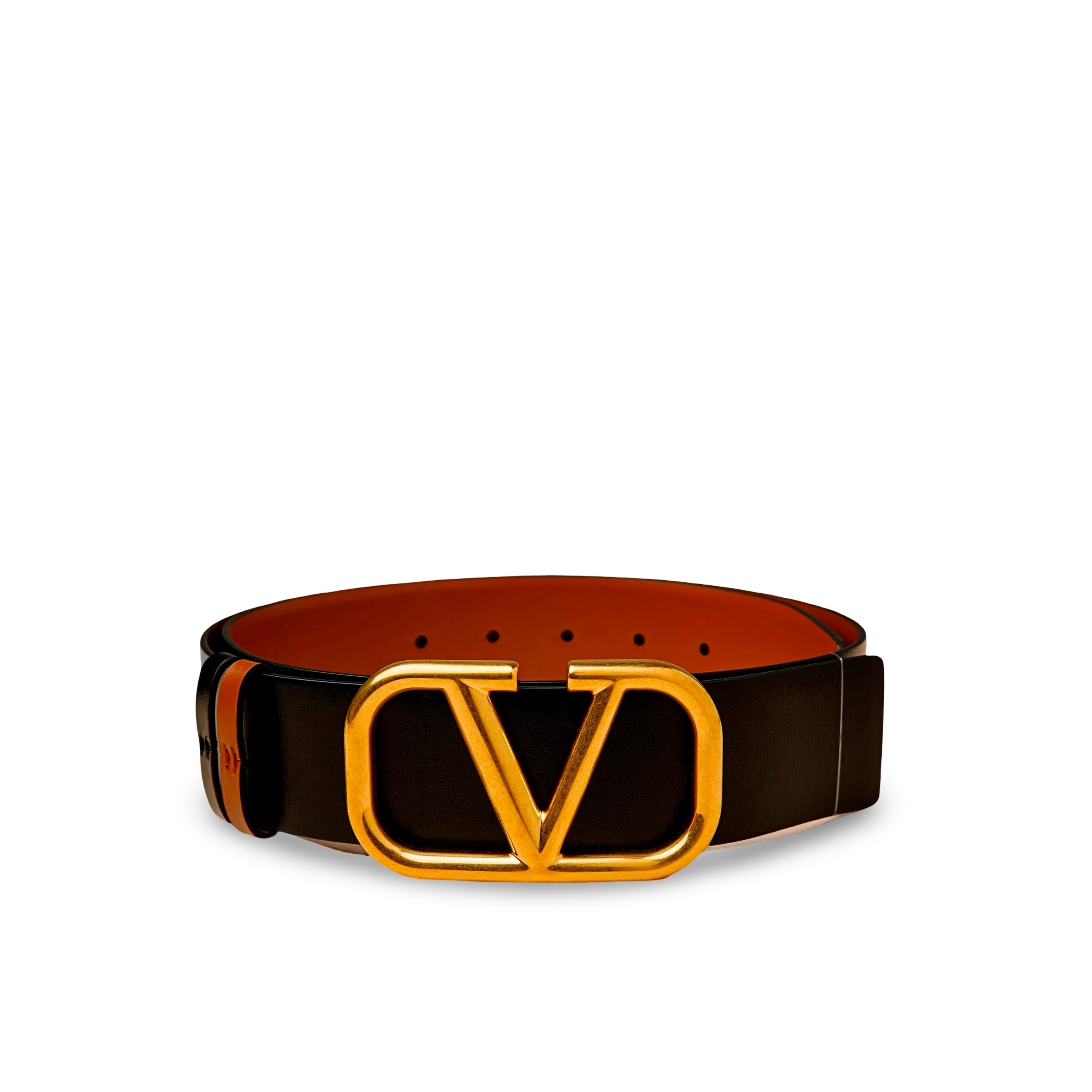 Cinturón Negro/Selleria Valentino Vlogo 40 mm