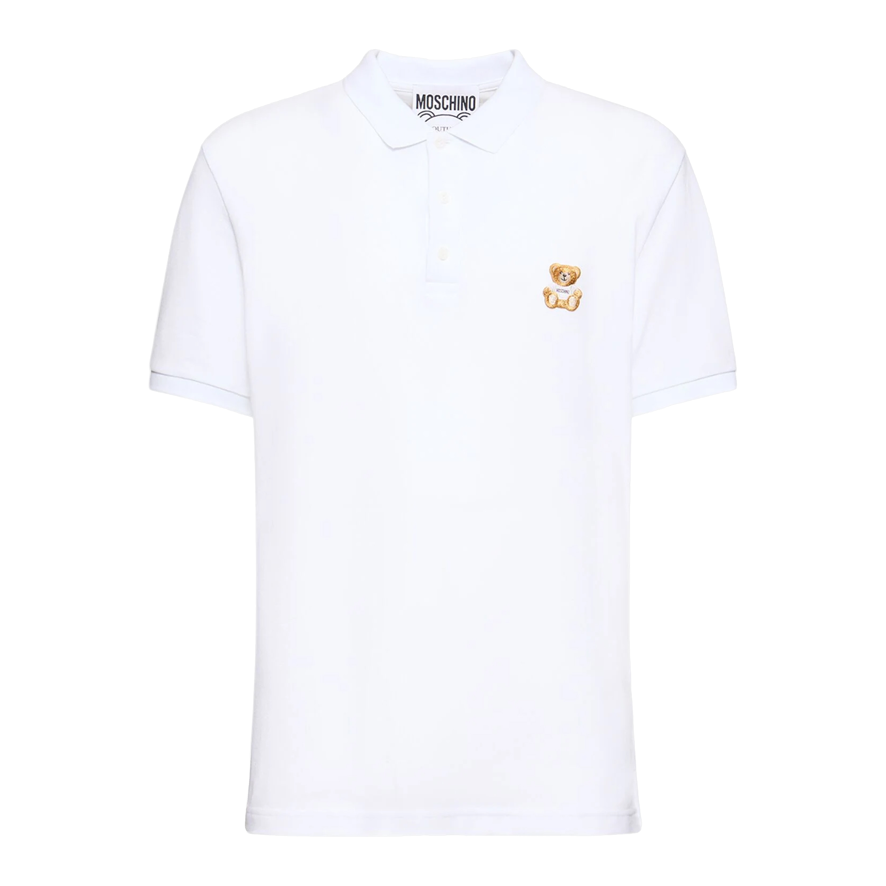 Camiseta Tipo Polo Blanca Moschino Bear