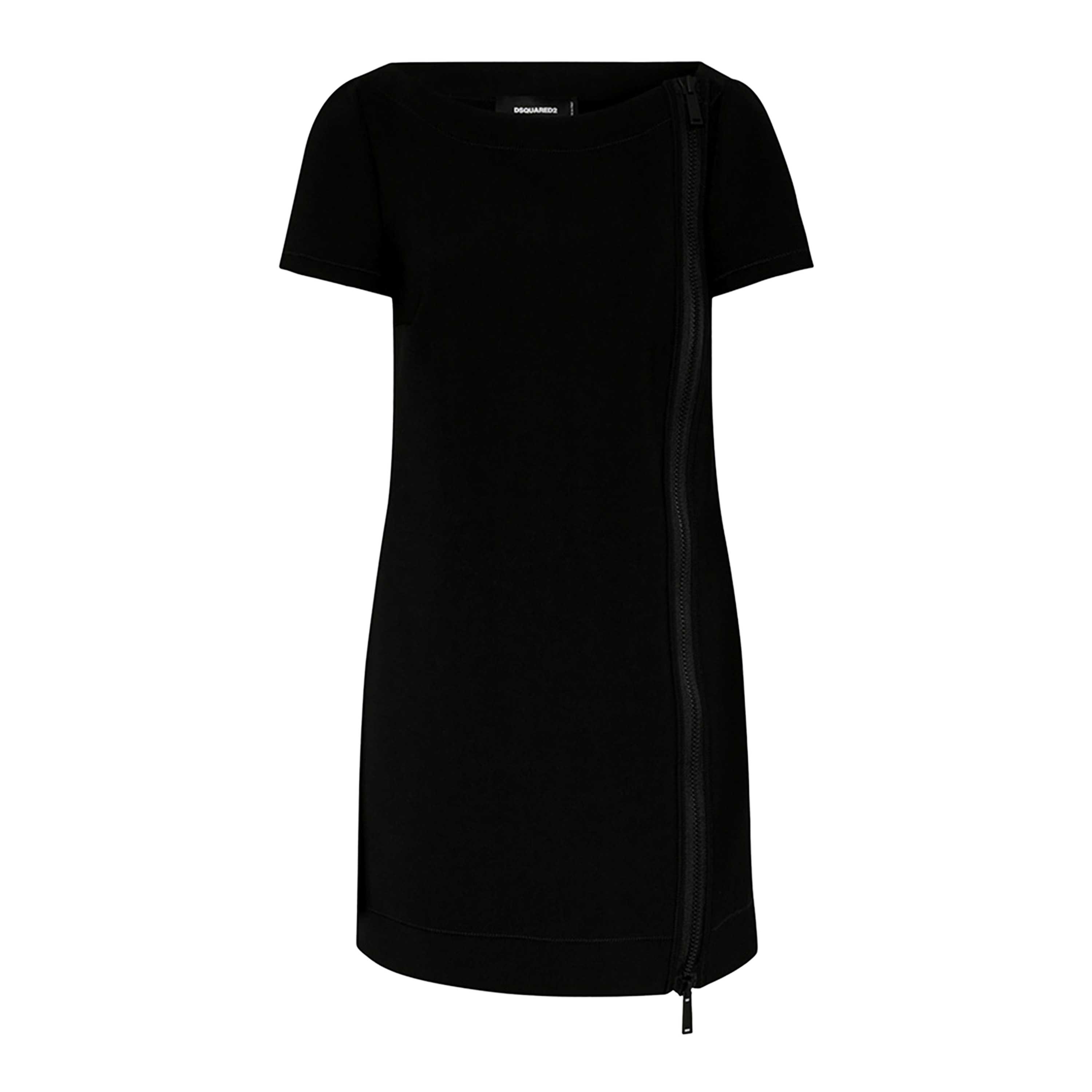 Vestido Negro Dsquared2 Negro Vertical Zipper