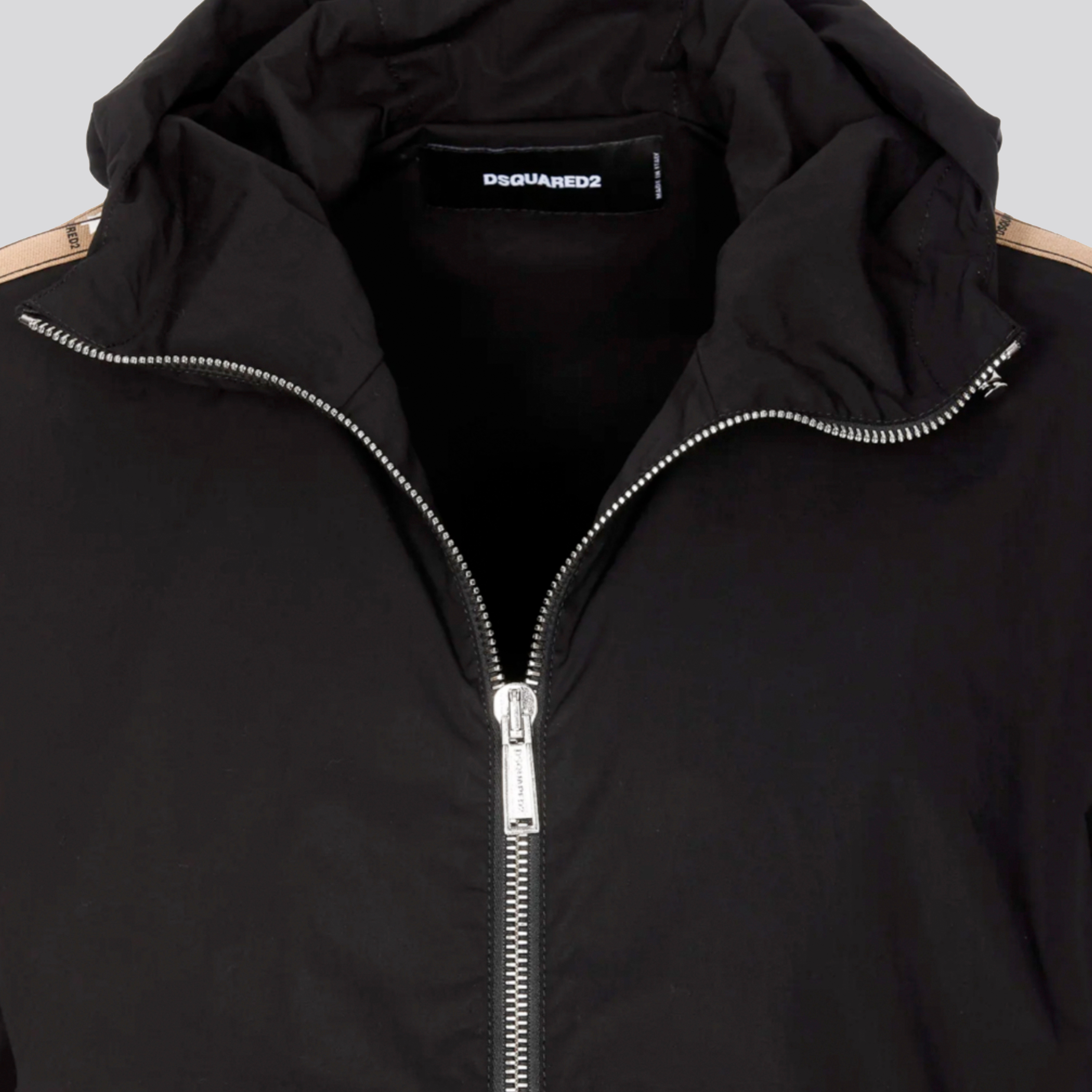 Chaqueta Negra Dsquared2 Side Logo