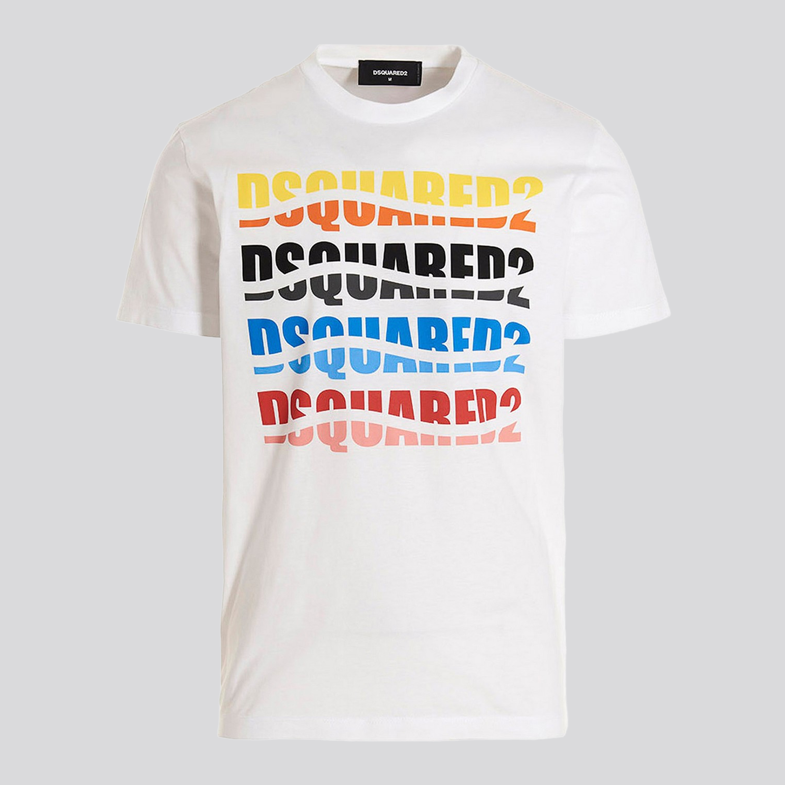 Camiseta Blanca Dsquared2 Multicolor