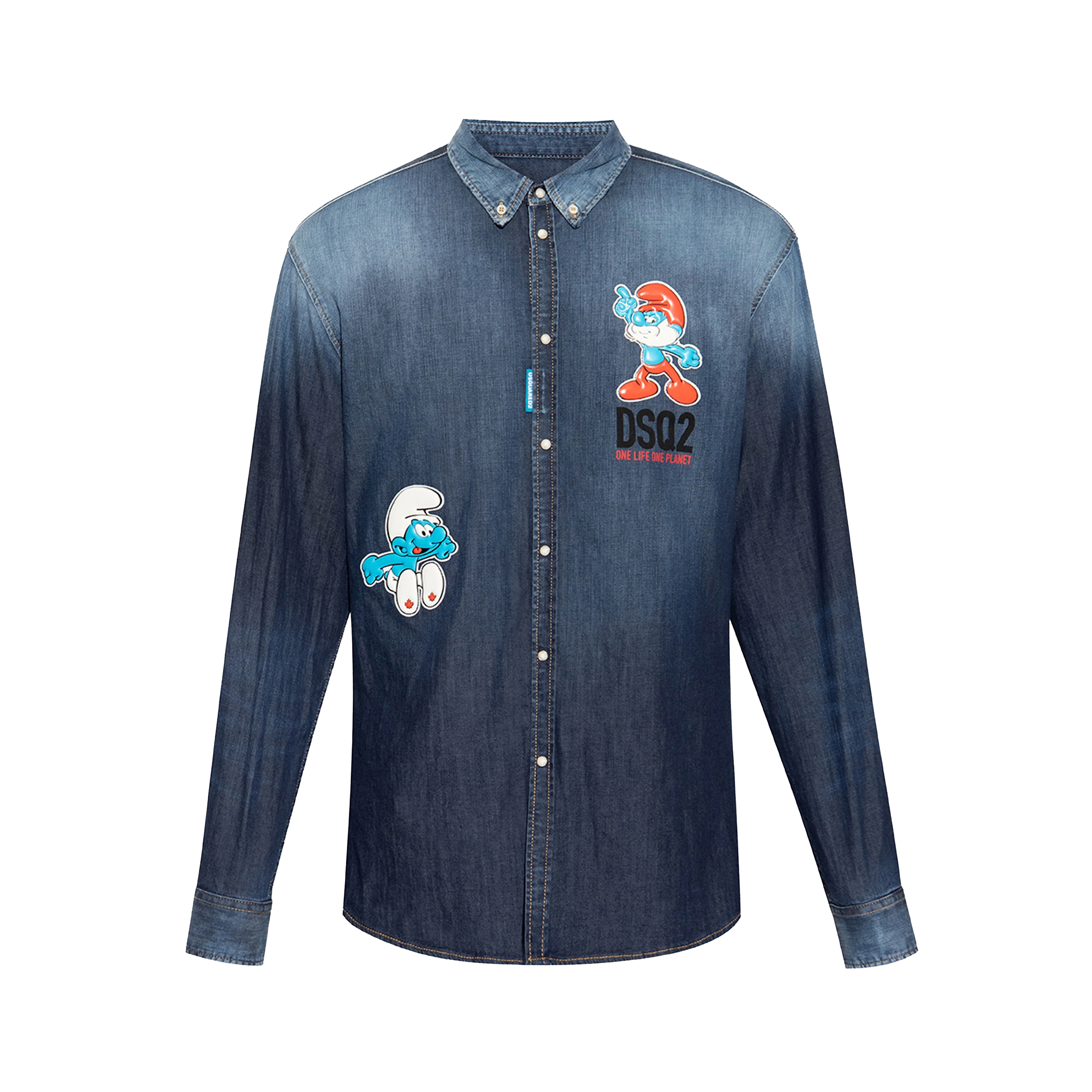Camisa Denim Dsquared2 Smurfs