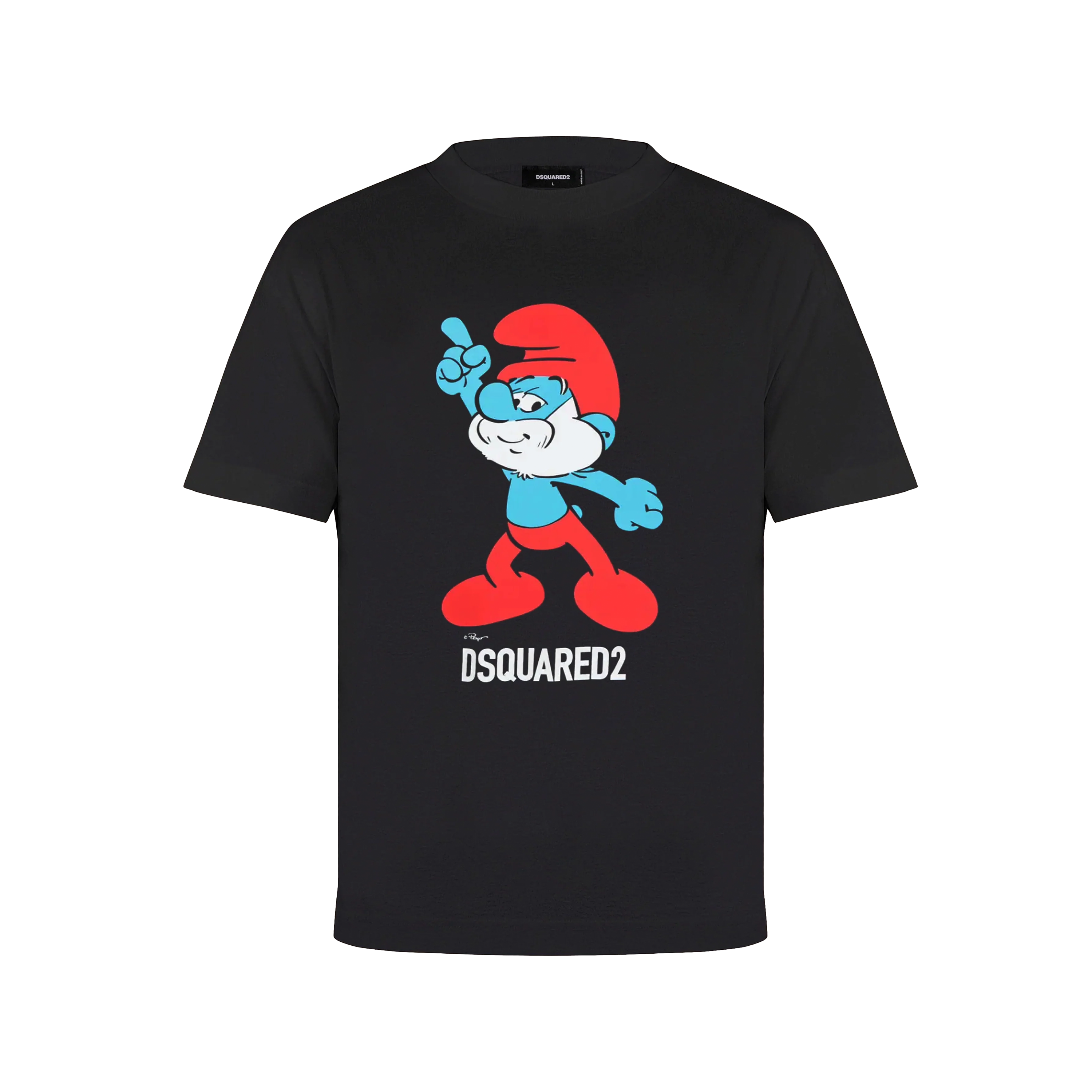 Camiseta Negra Dsquared2 Smurfs