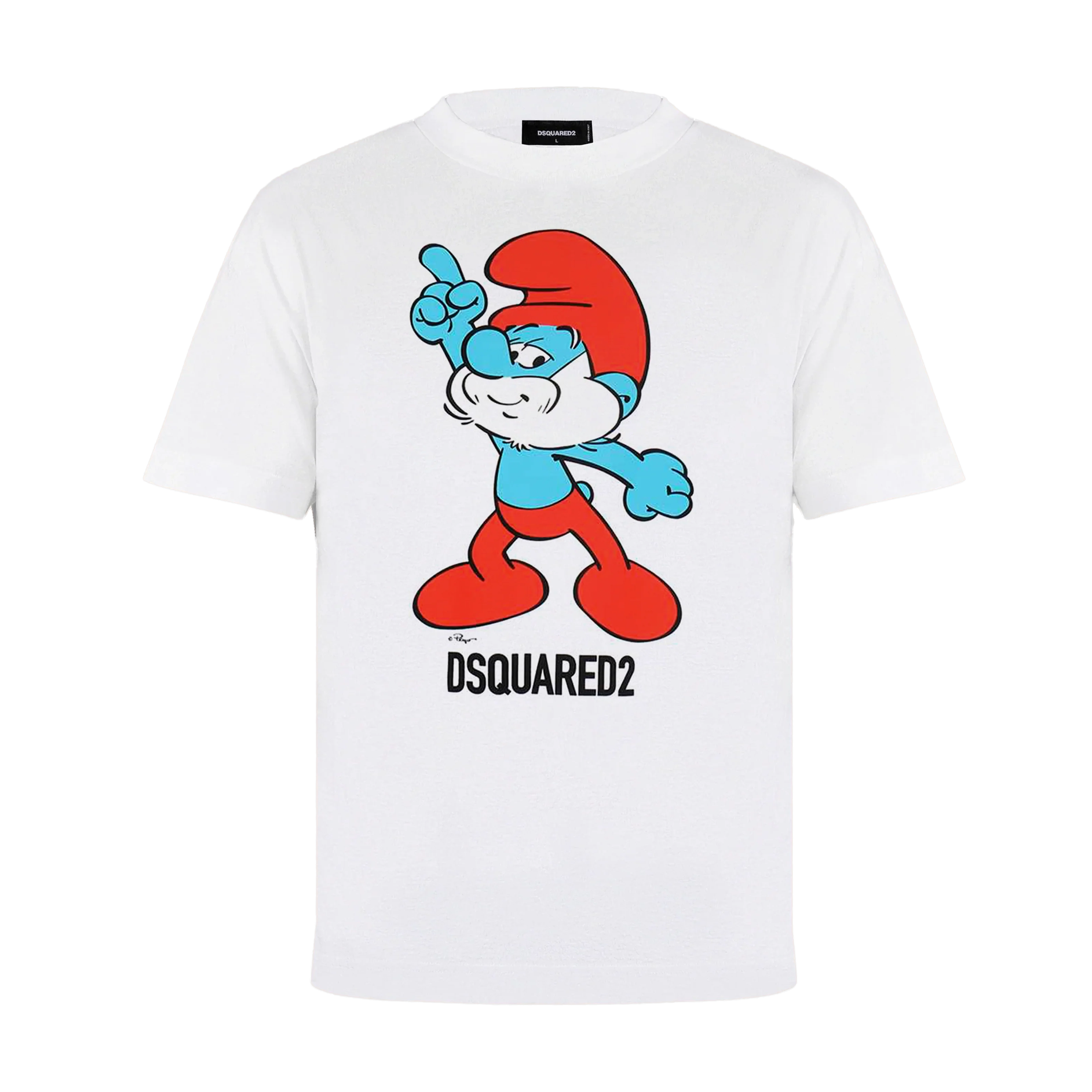 Camiseta Blanca Dsquared2 Smurfs