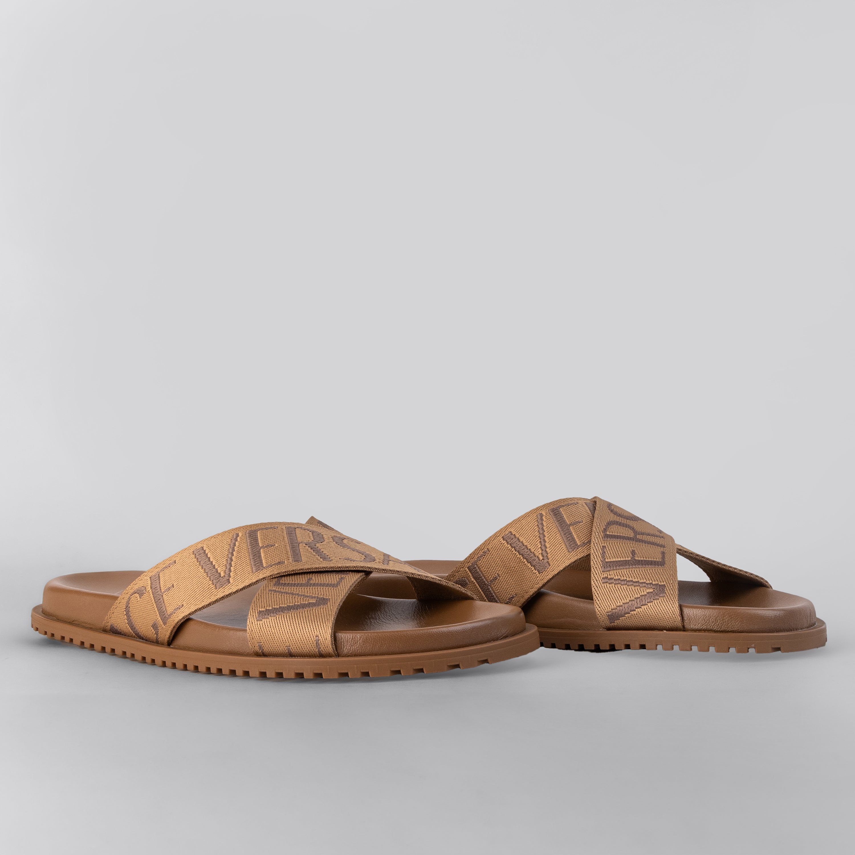 Sandalias Beige Versace Monogram