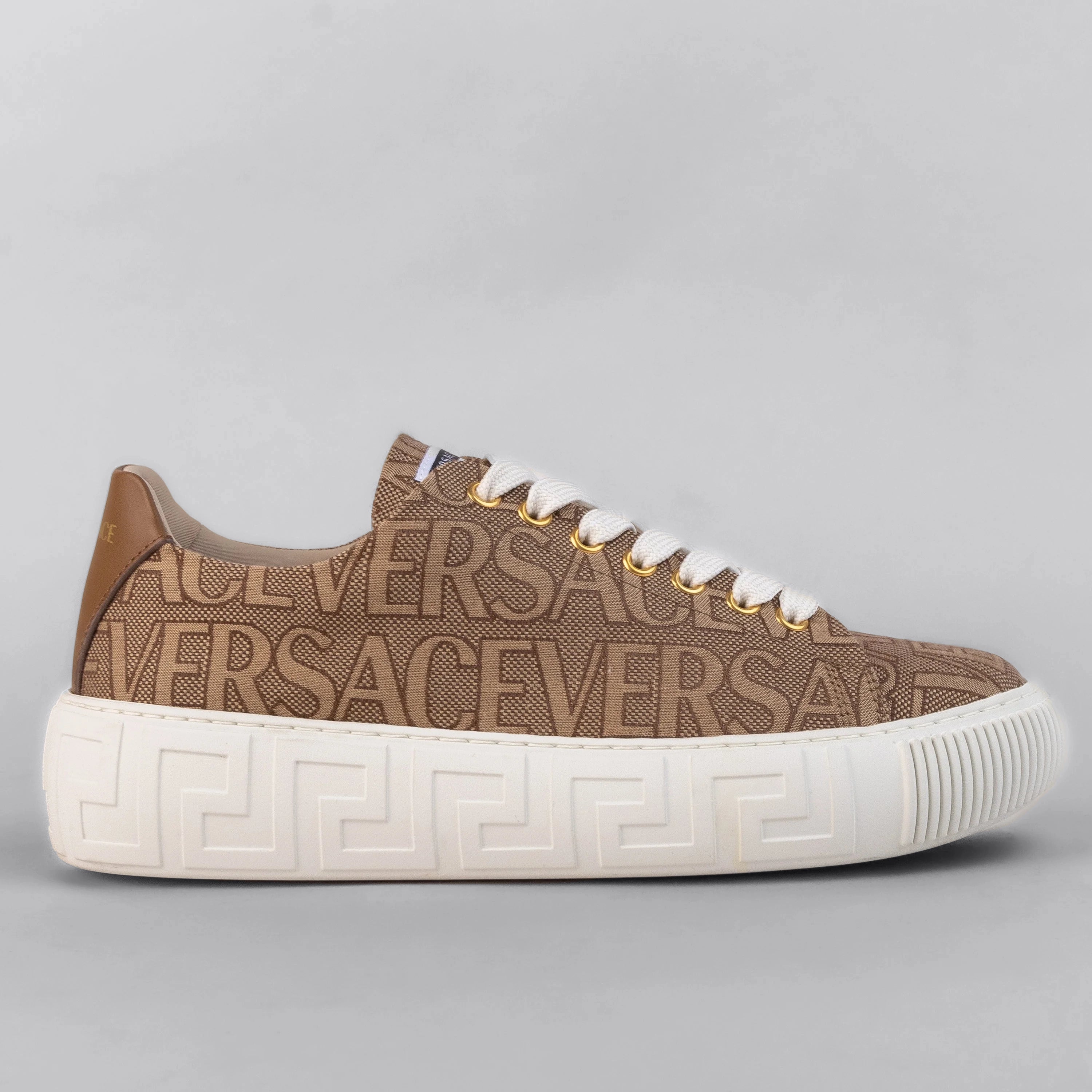 Sneakers Beige Versace Allover Greca