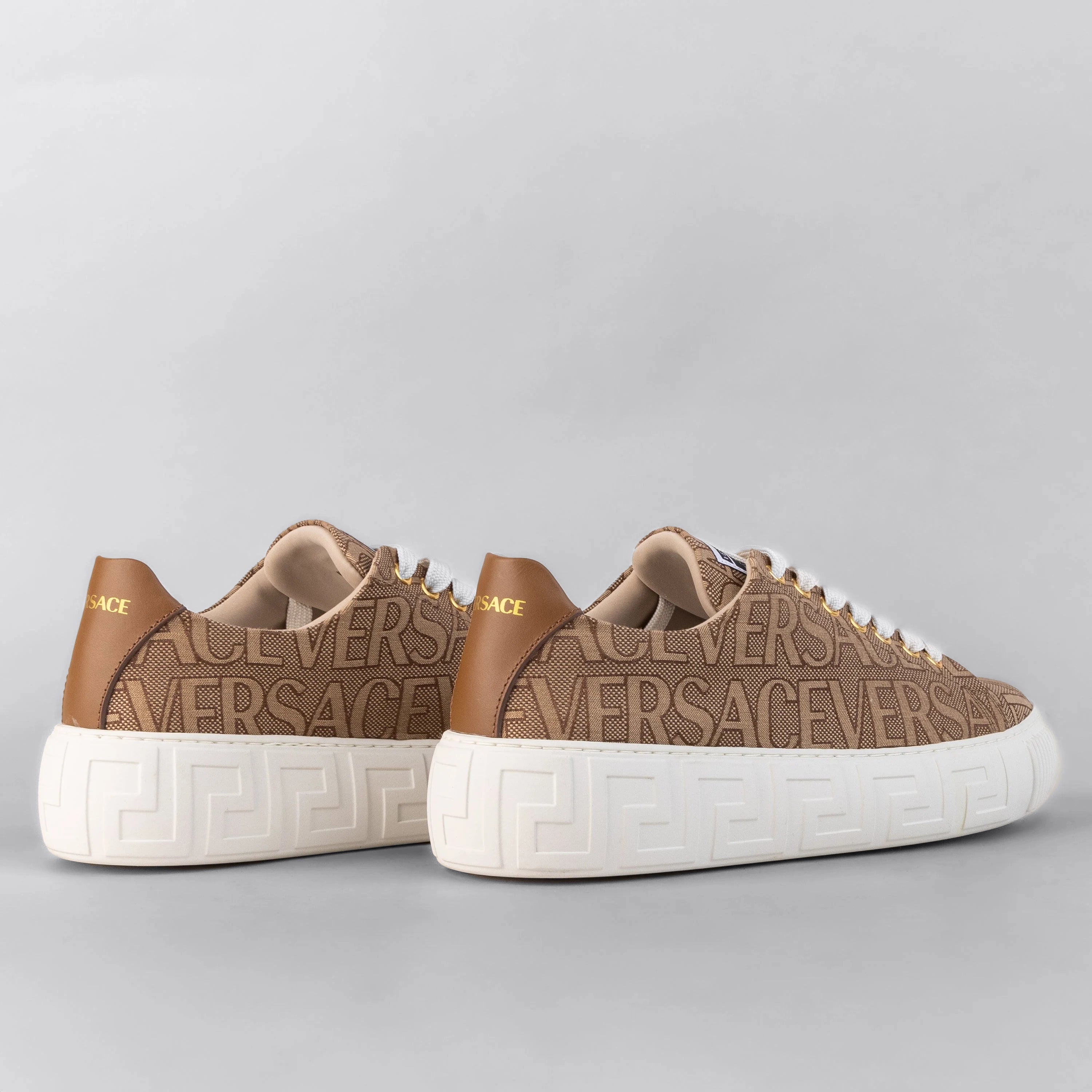 Sneakers Beige Versace Allover Greca