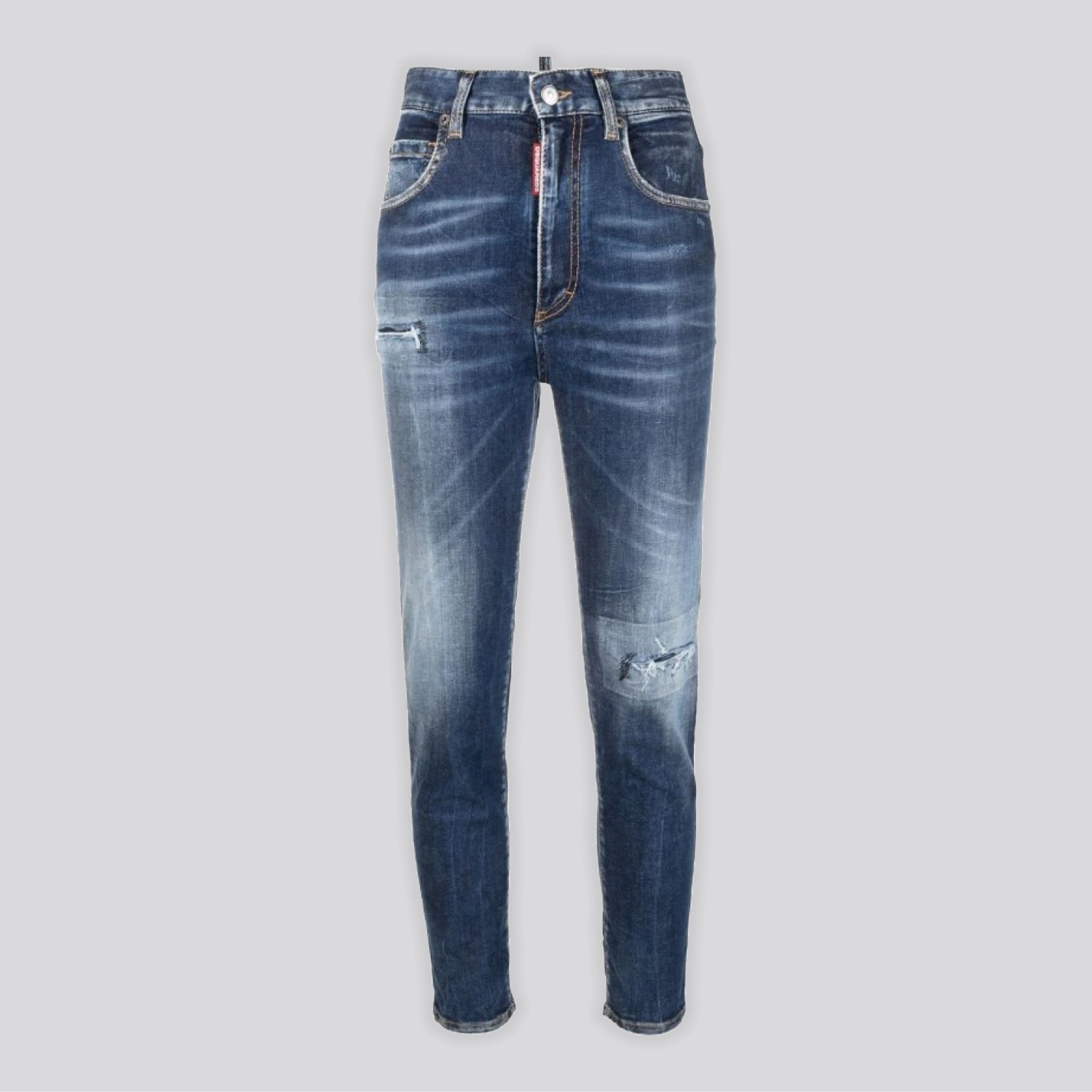 Jeans Denim Dsquared2 High Waist Cropped Twiggy Icon Pocket
