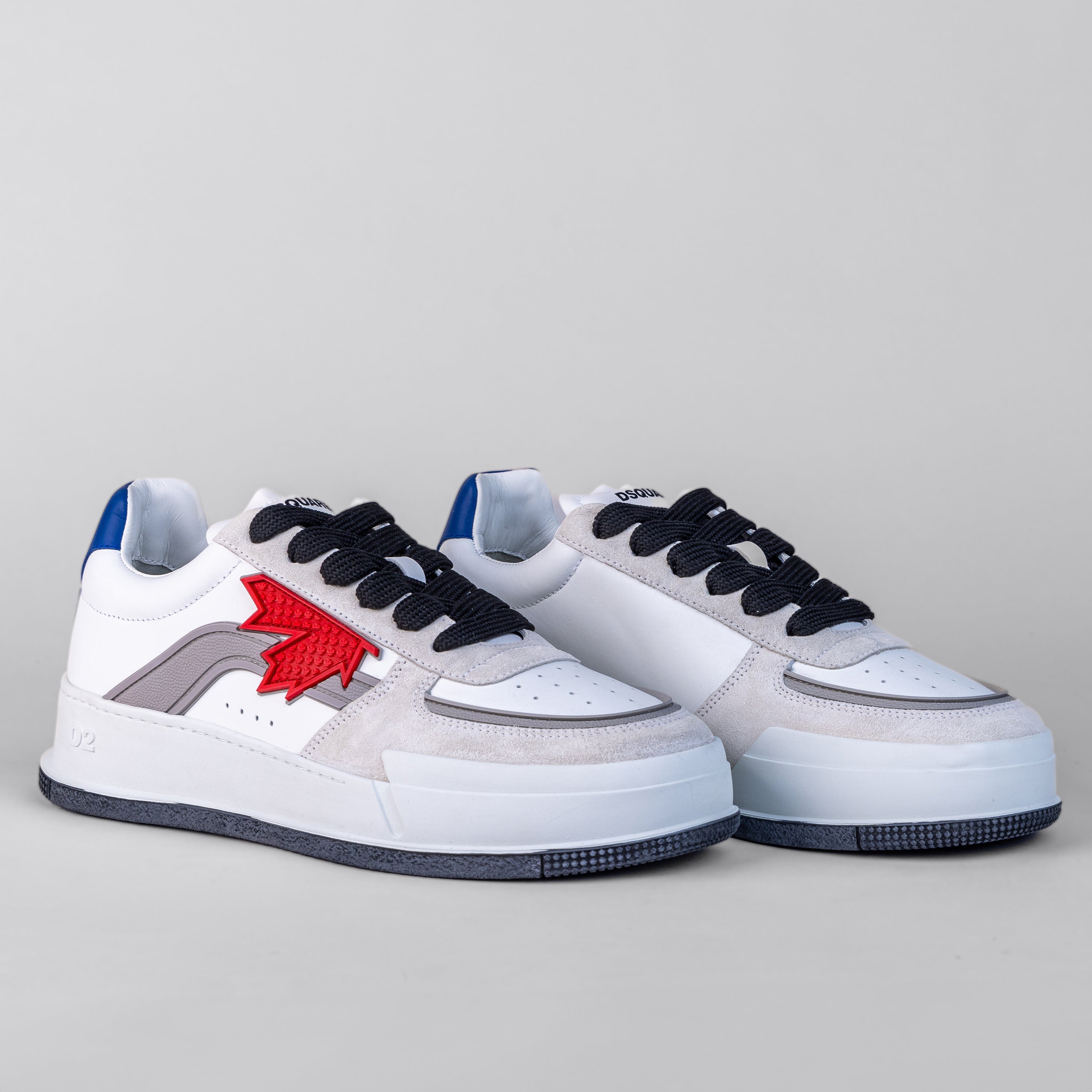 Sneakers Blanco Azul Dsquared2 Leaf