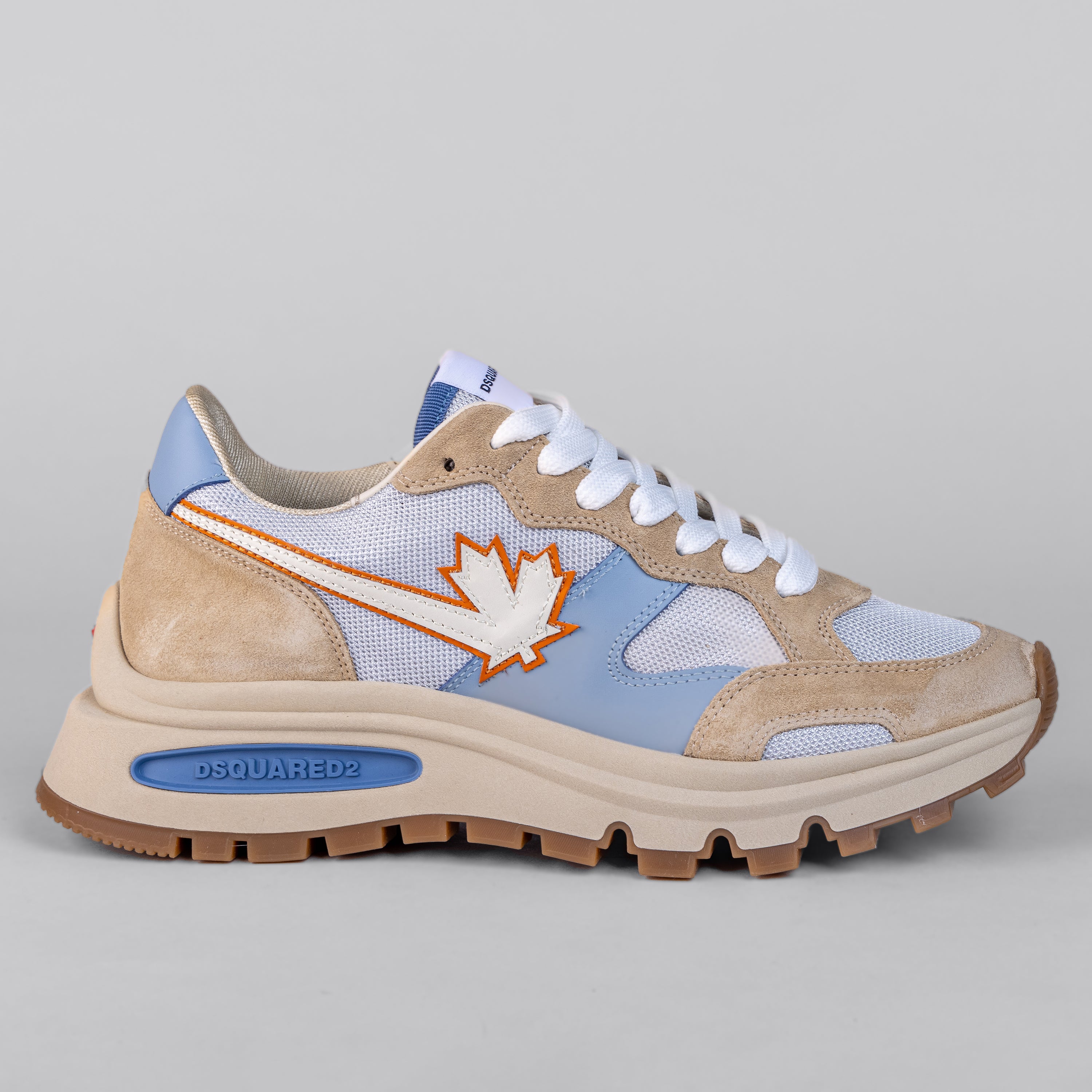 Sneakers Beige Azul Dsquared2 Panelled Bubble