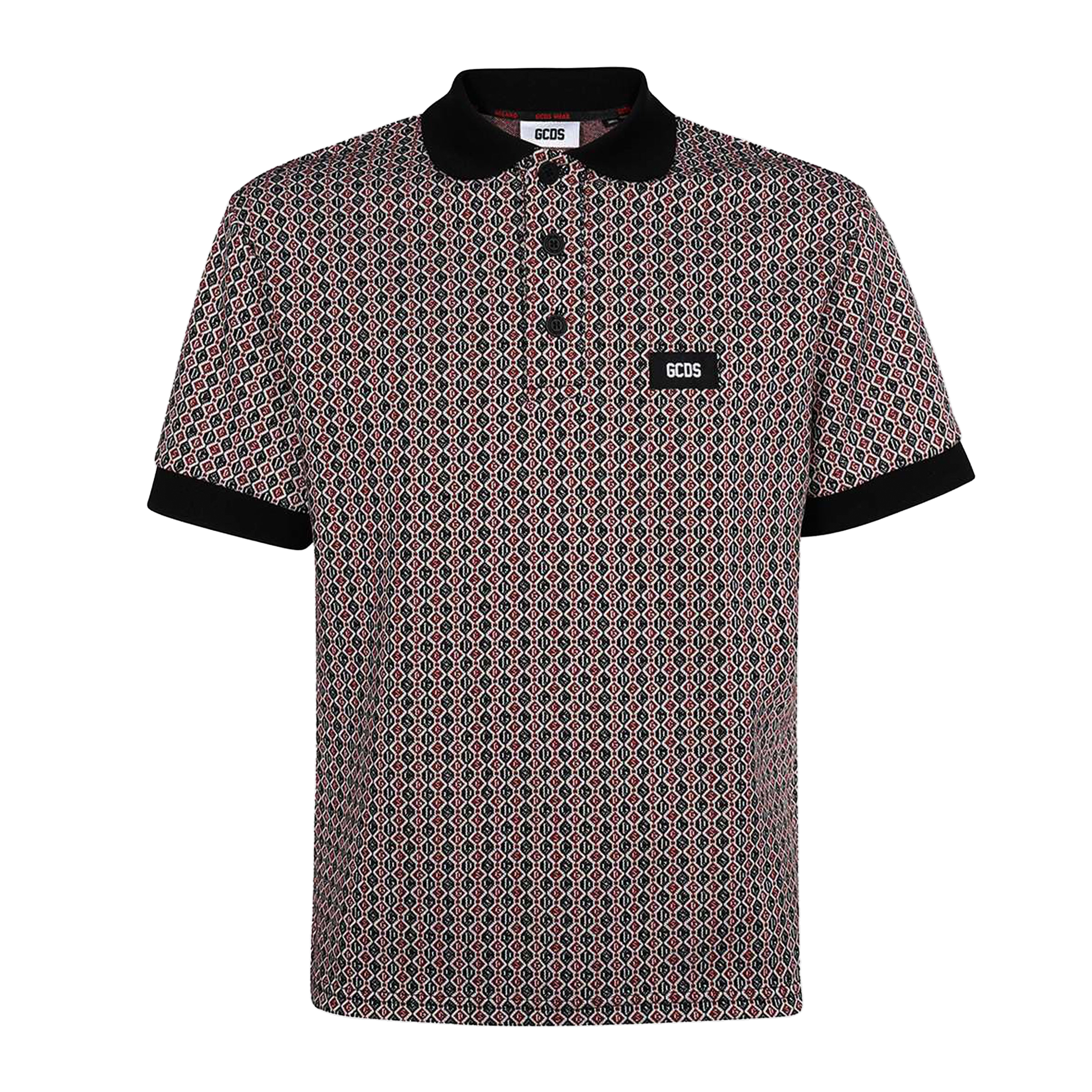 Camiseta Tipo Polo Multicolor GCDS Tag