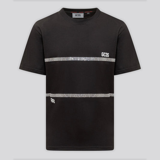 Camiseta Negra GCDS Crysral