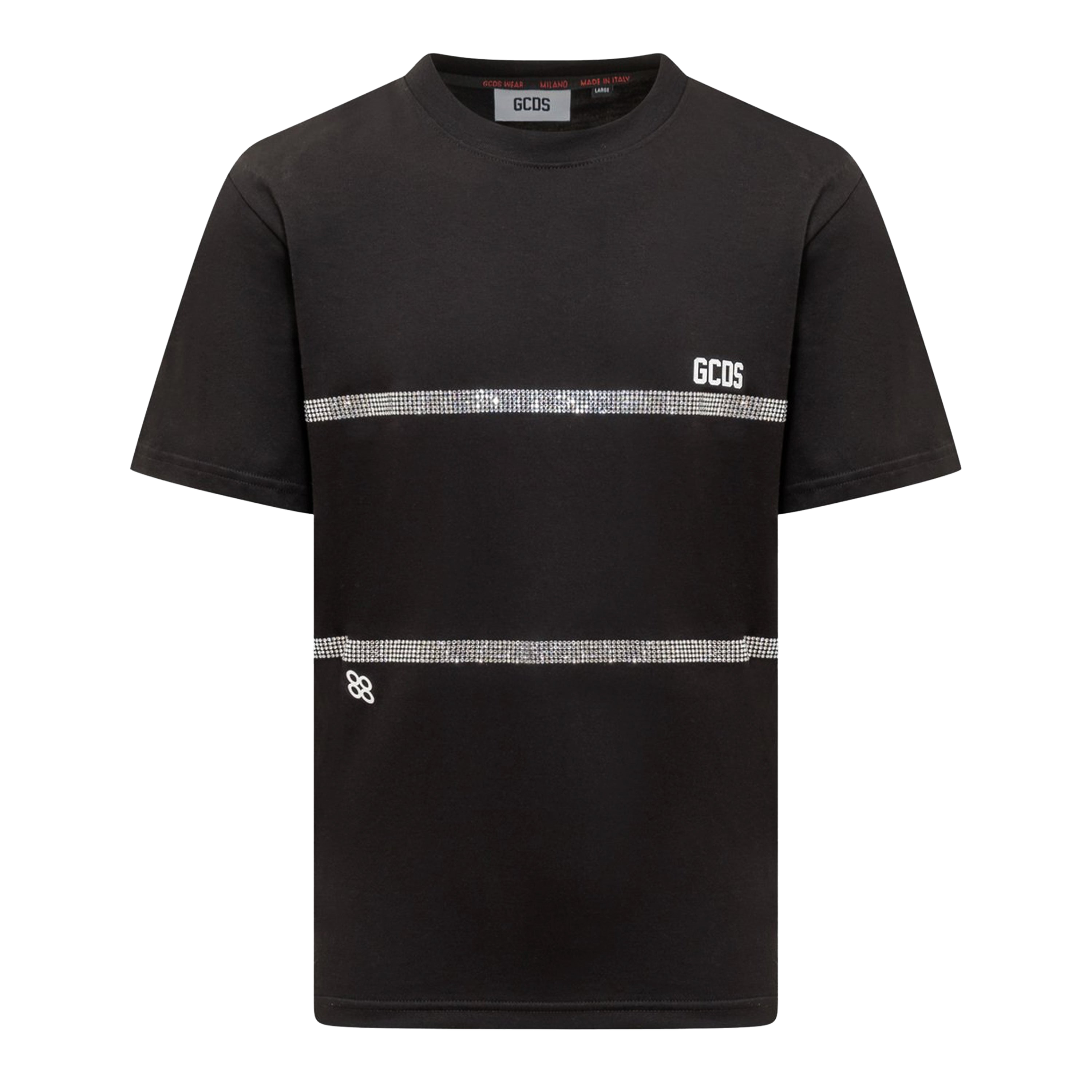 Camiseta Negra GCDS Crysral